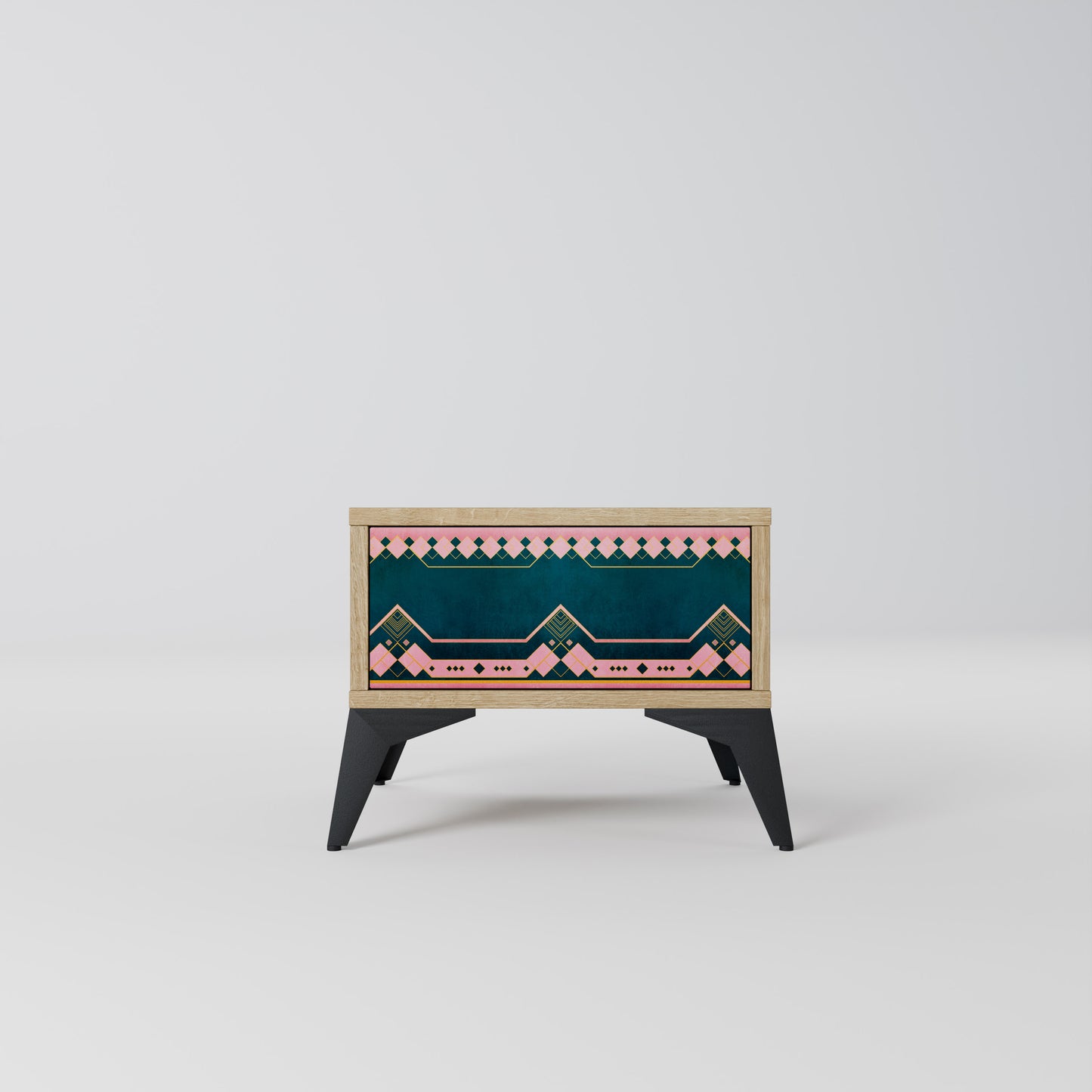 ROYAL COMPOSITION Nightstand in Oak Effect