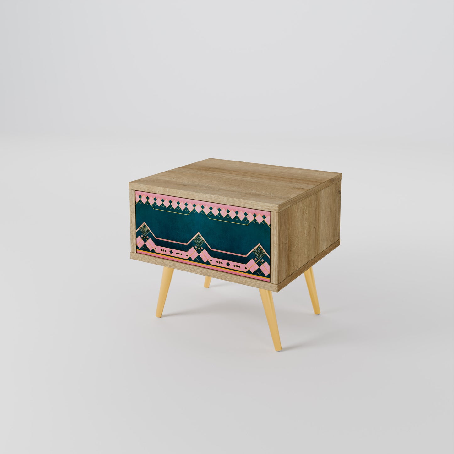 ROYAL COMPOSITION Nightstand in Oak Effect