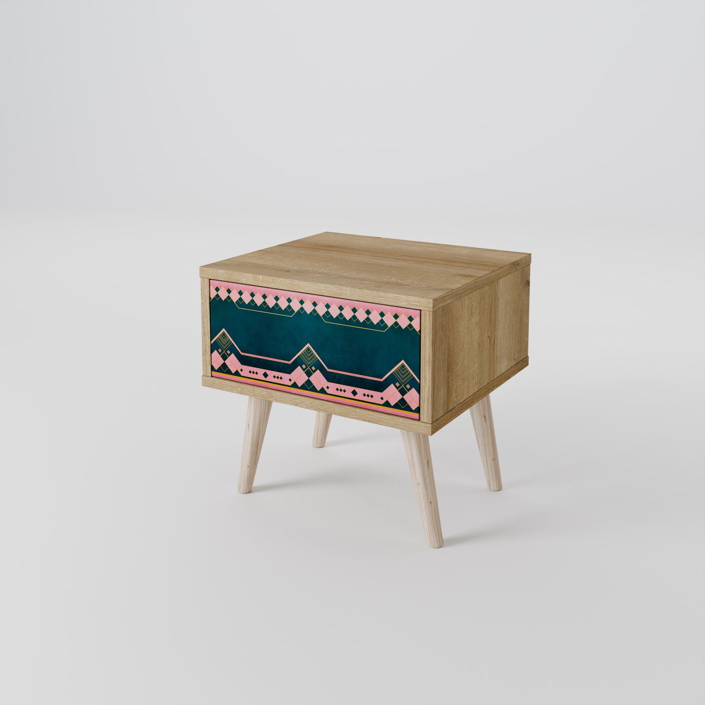 ROYAL COMPOSITION Nightstand in Oak Effect