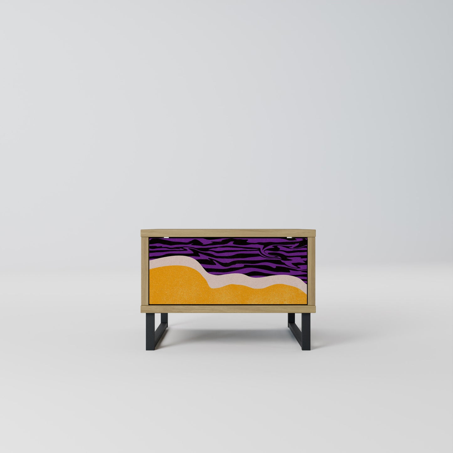INDEPENDENT BORDER Nightstand in Oak Effect
