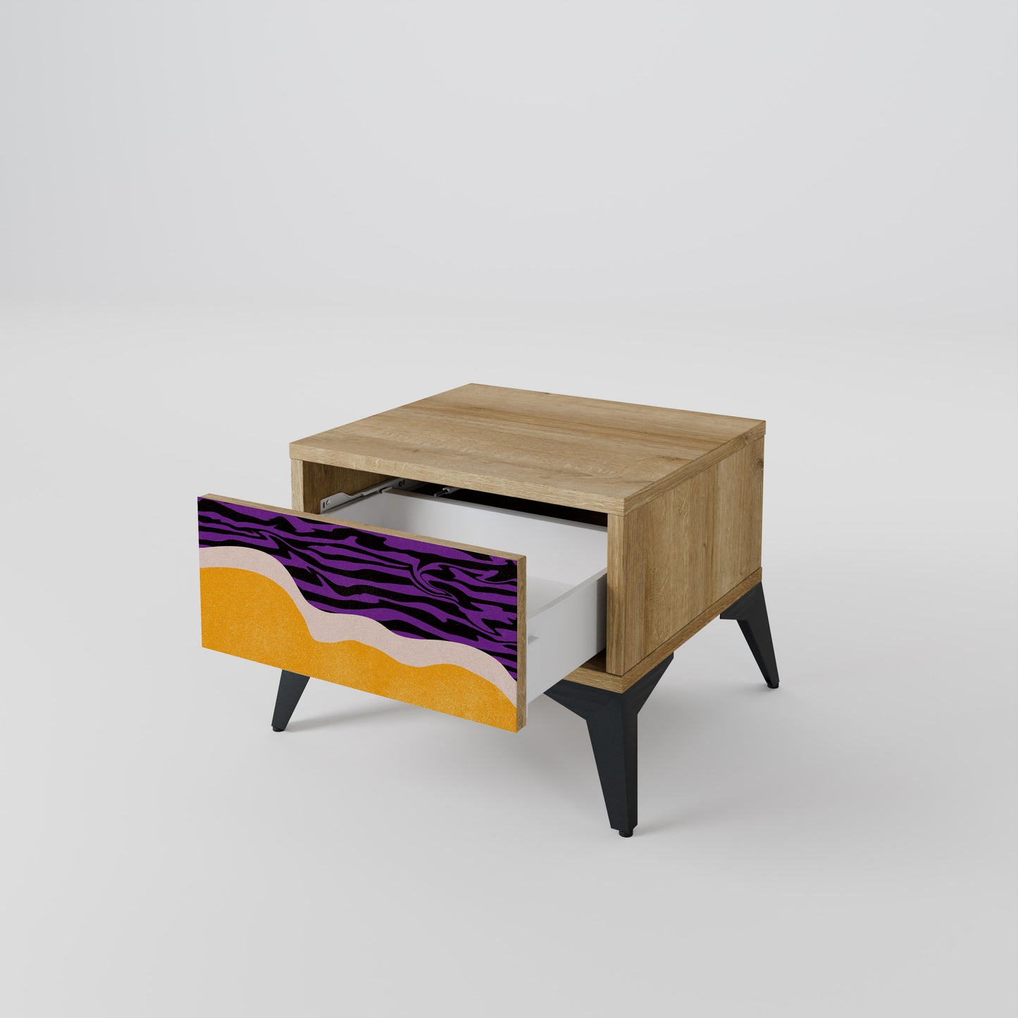 INDEPENDENT BORDER Nightstand in Oak Effect