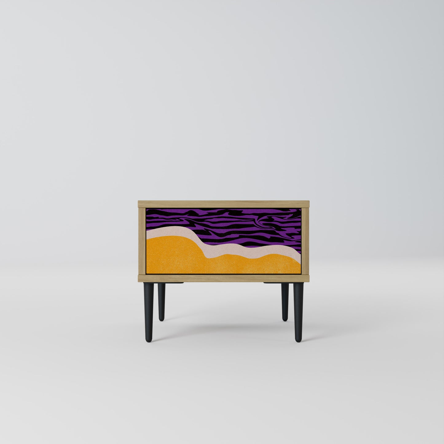 INDEPENDENT BORDER Nightstand in Oak Effect