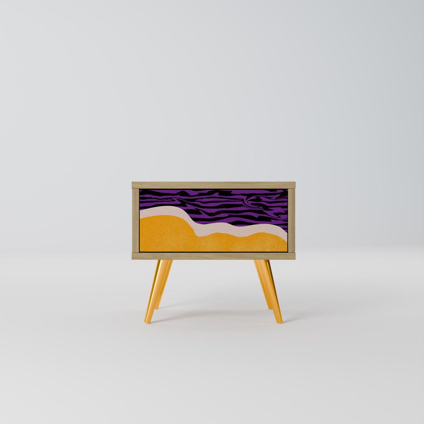 INDEPENDENT BORDER Nightstand in Oak Effect