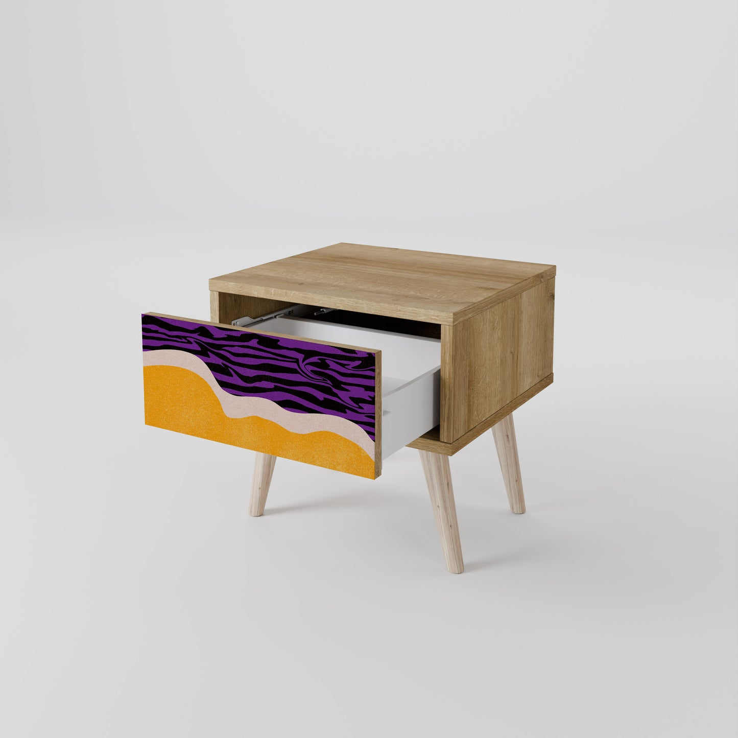 INDEPENDENT BORDER Nightstand in Oak Effect