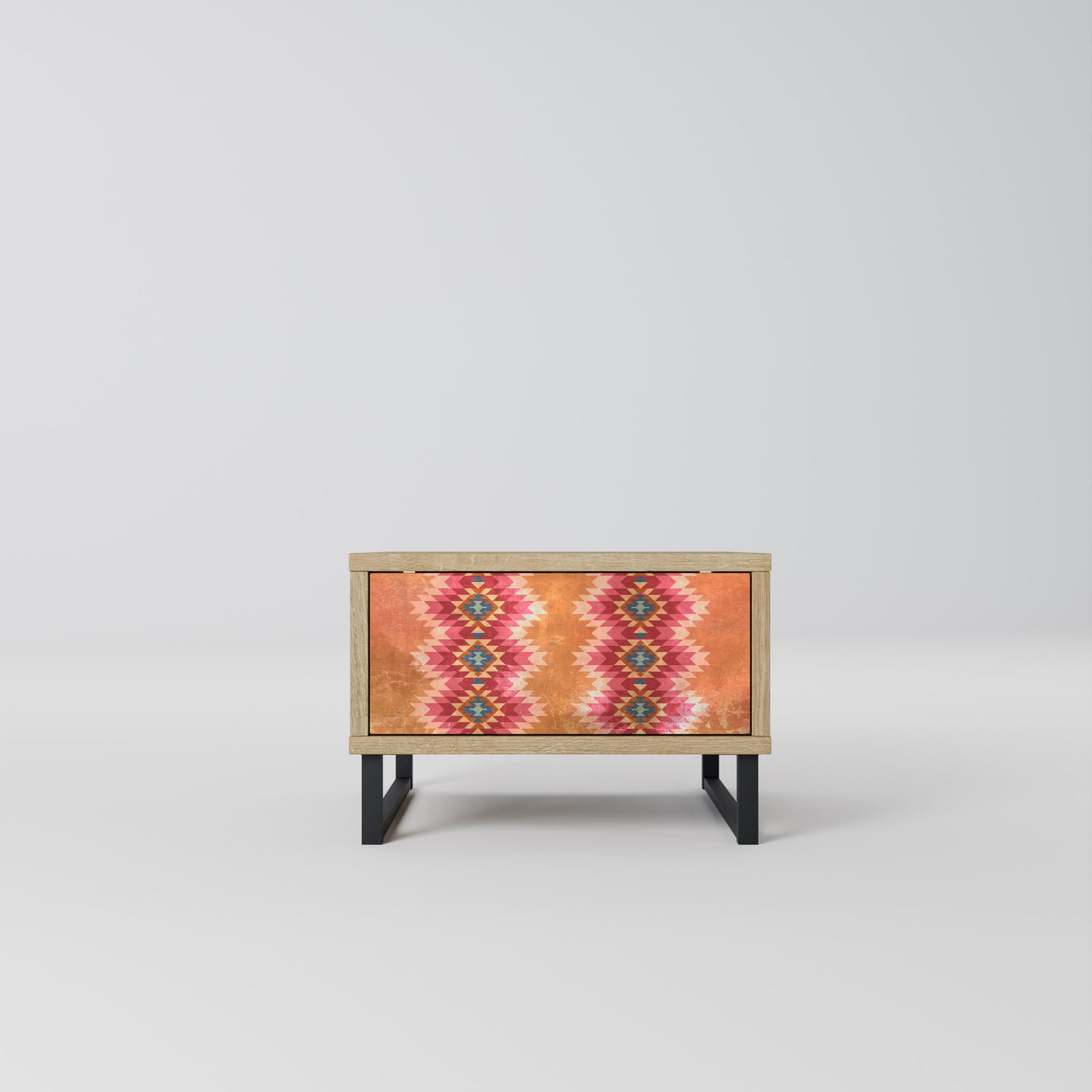 INDIAN FOLK Nightstand in Oak Effect