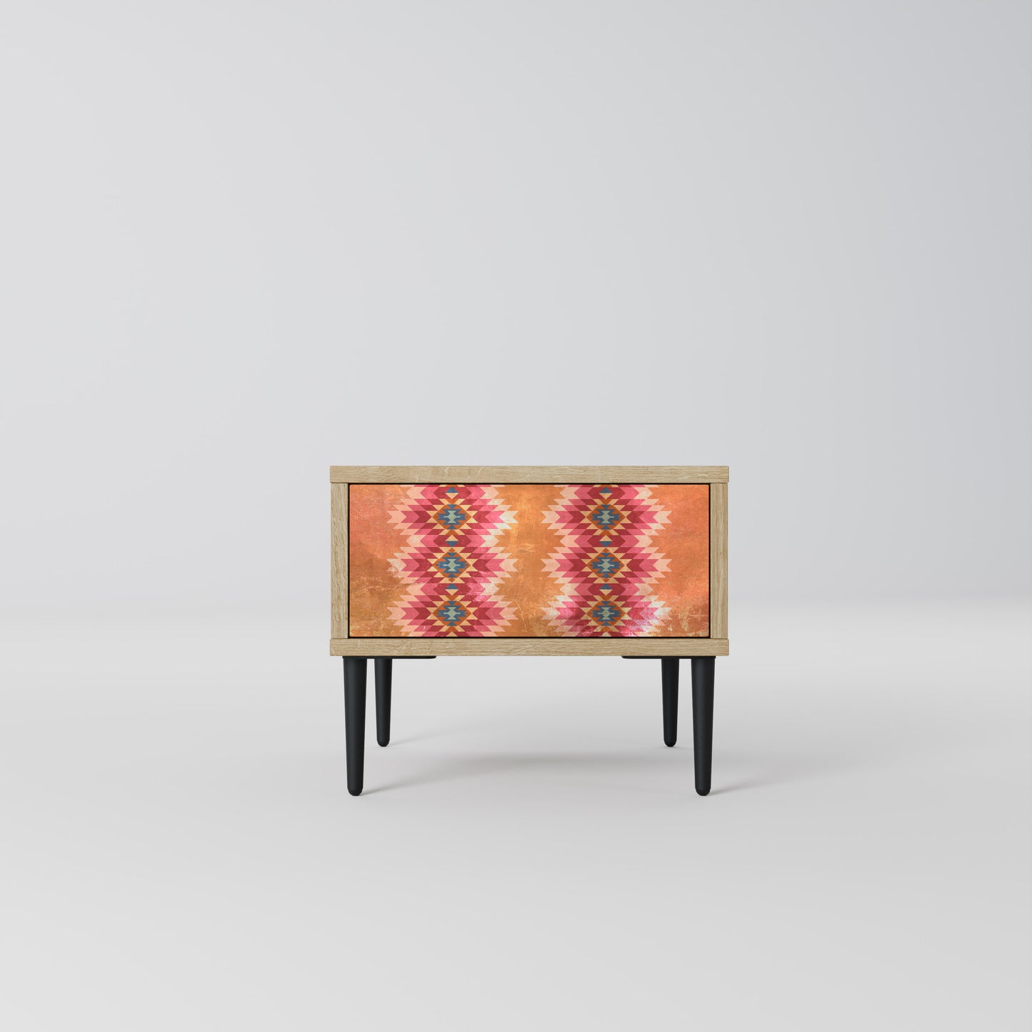 INDIAN FOLK Nightstand in Oak Effect