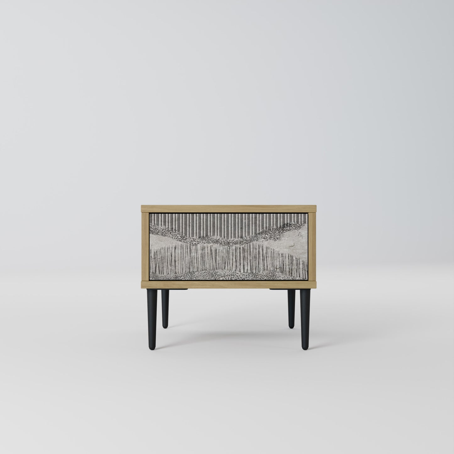 GRAIN LINES Nightstand in Oak Effect