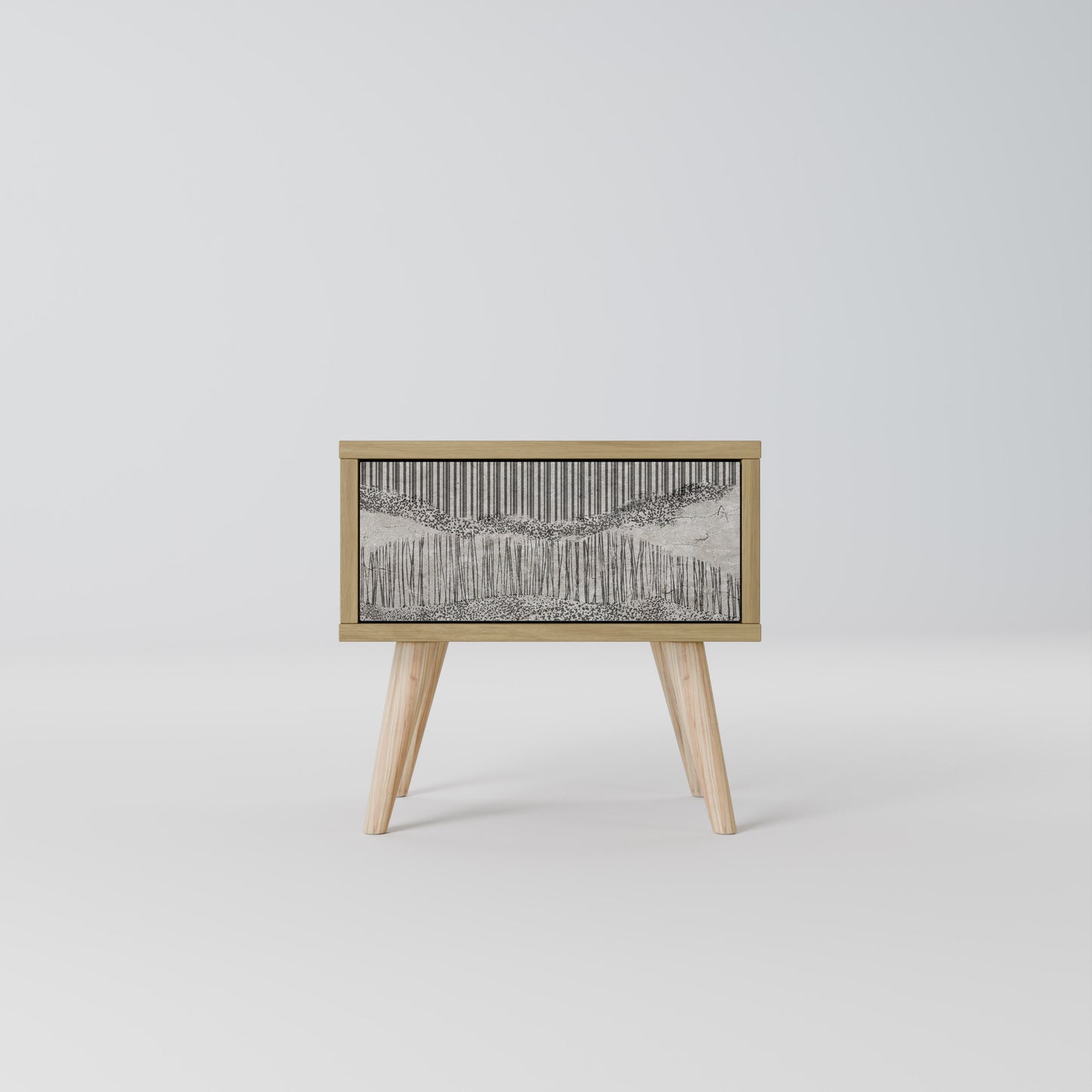 GRAIN LINES Nightstand in Oak Effect
