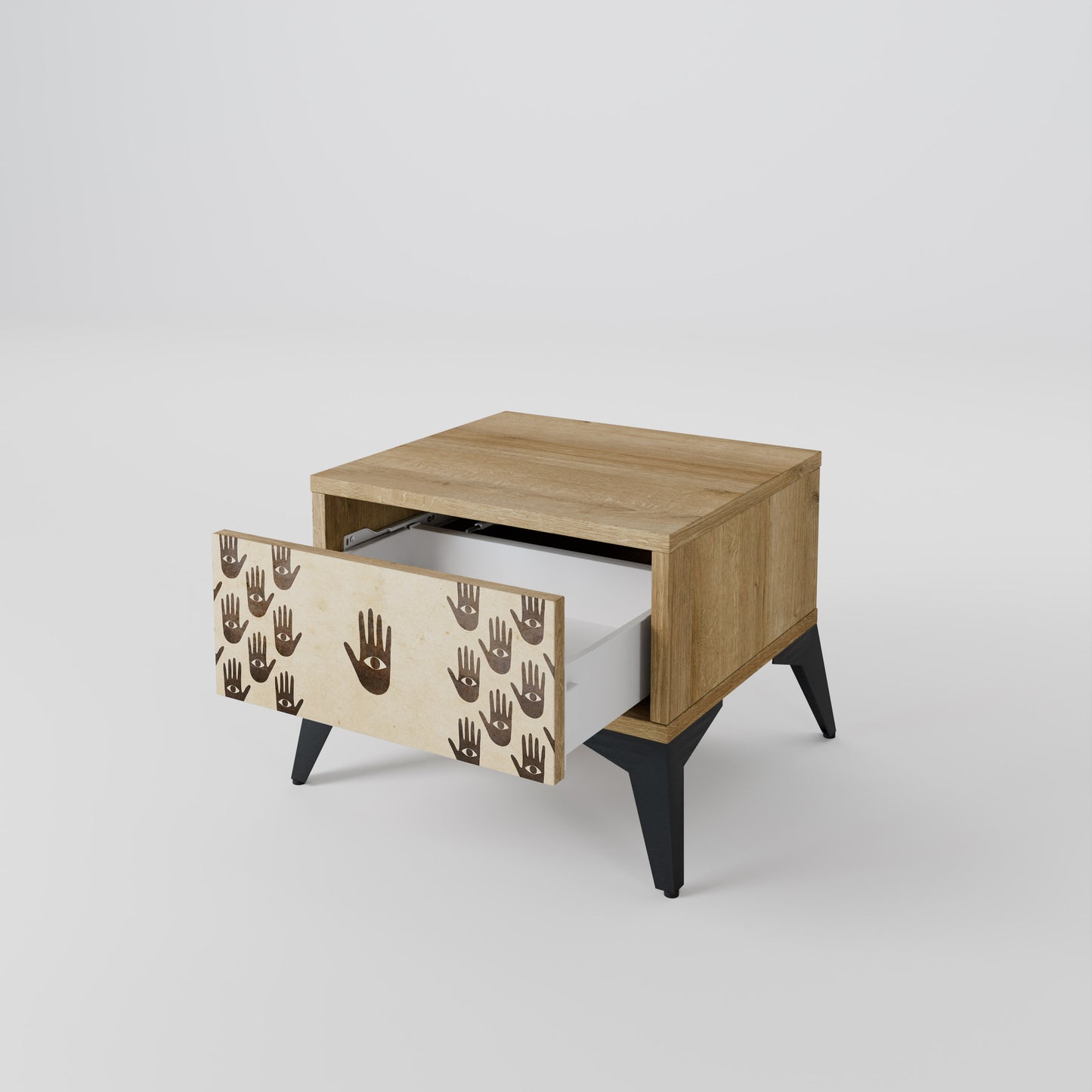 SEE MORE Nightstand in Oak Effect