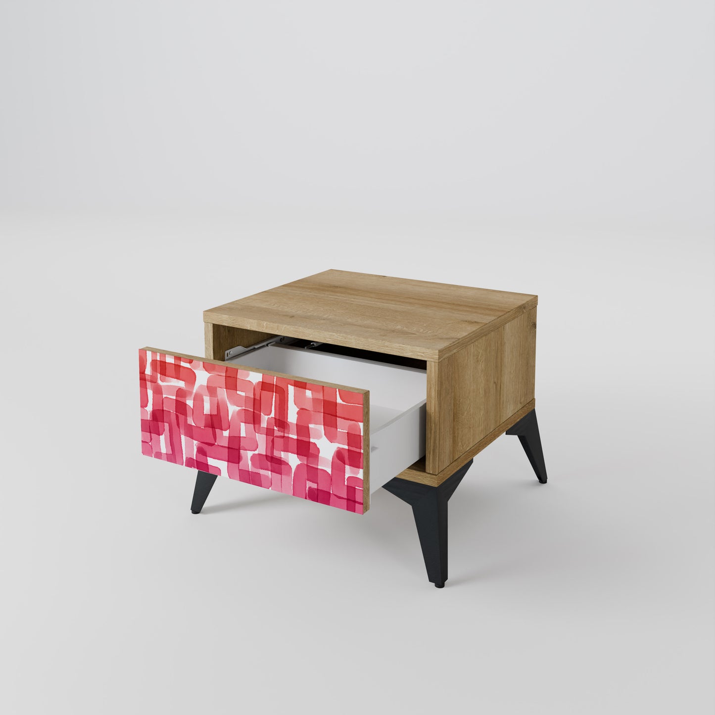 KALEIDOSCOPIC CUBISM Nightstand in Oak Effect