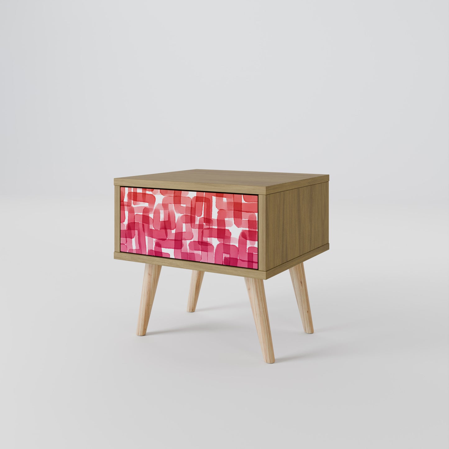 KALEIDOSCOPIC CUBISM Nightstand in Oak Effect