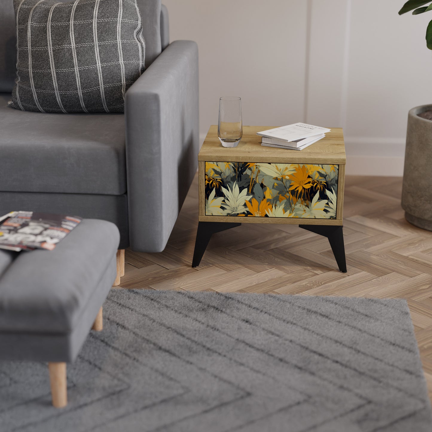 SUNKISSED LILY Nattduksbord i Oak Effect