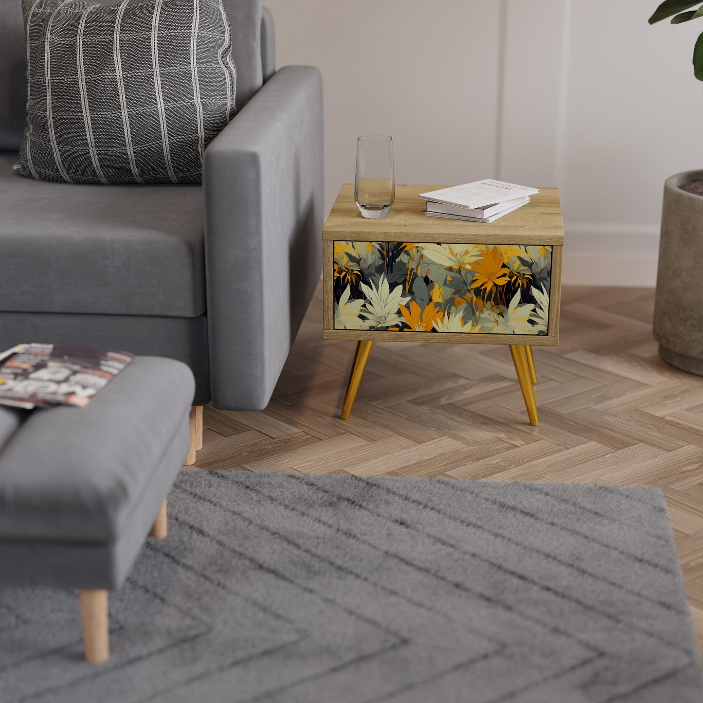 SUNKISSED LILY Nattduksbord i Oak Effect