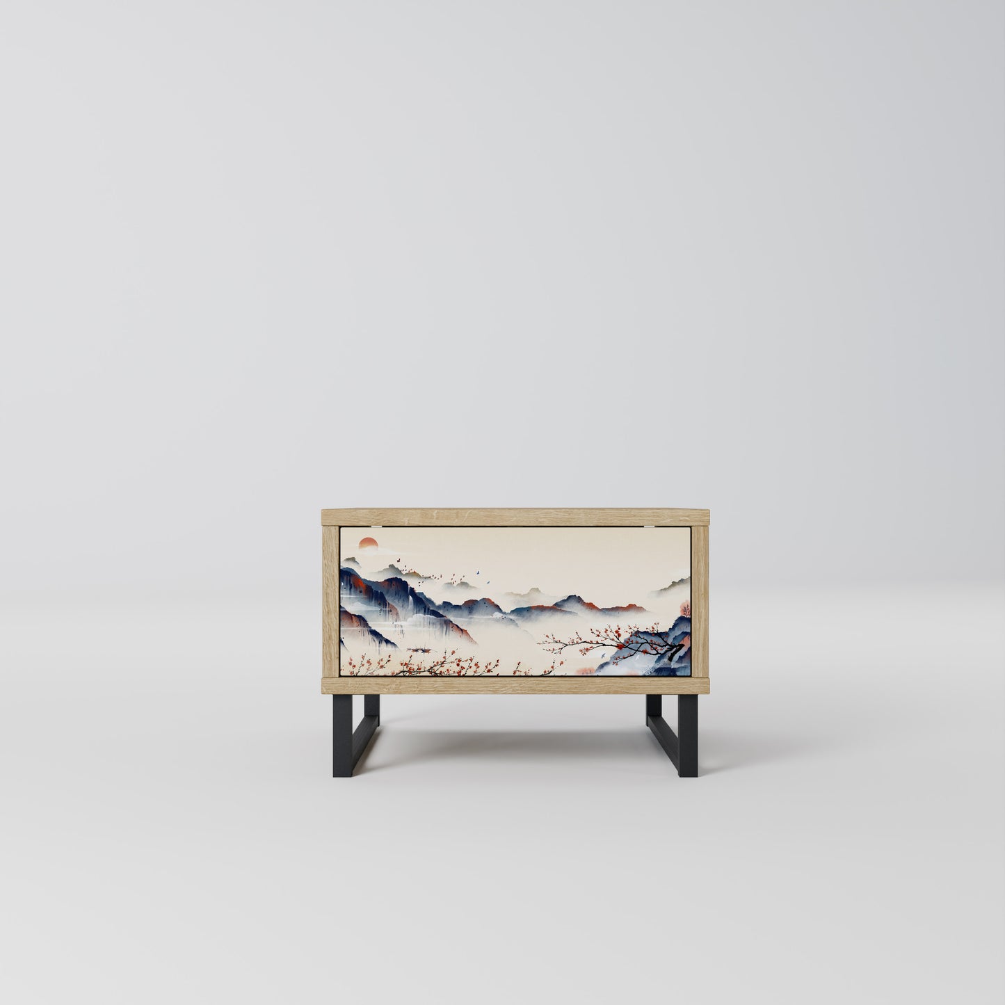 JAPANESE LANDSCAPE Nightstand in Oak Effect