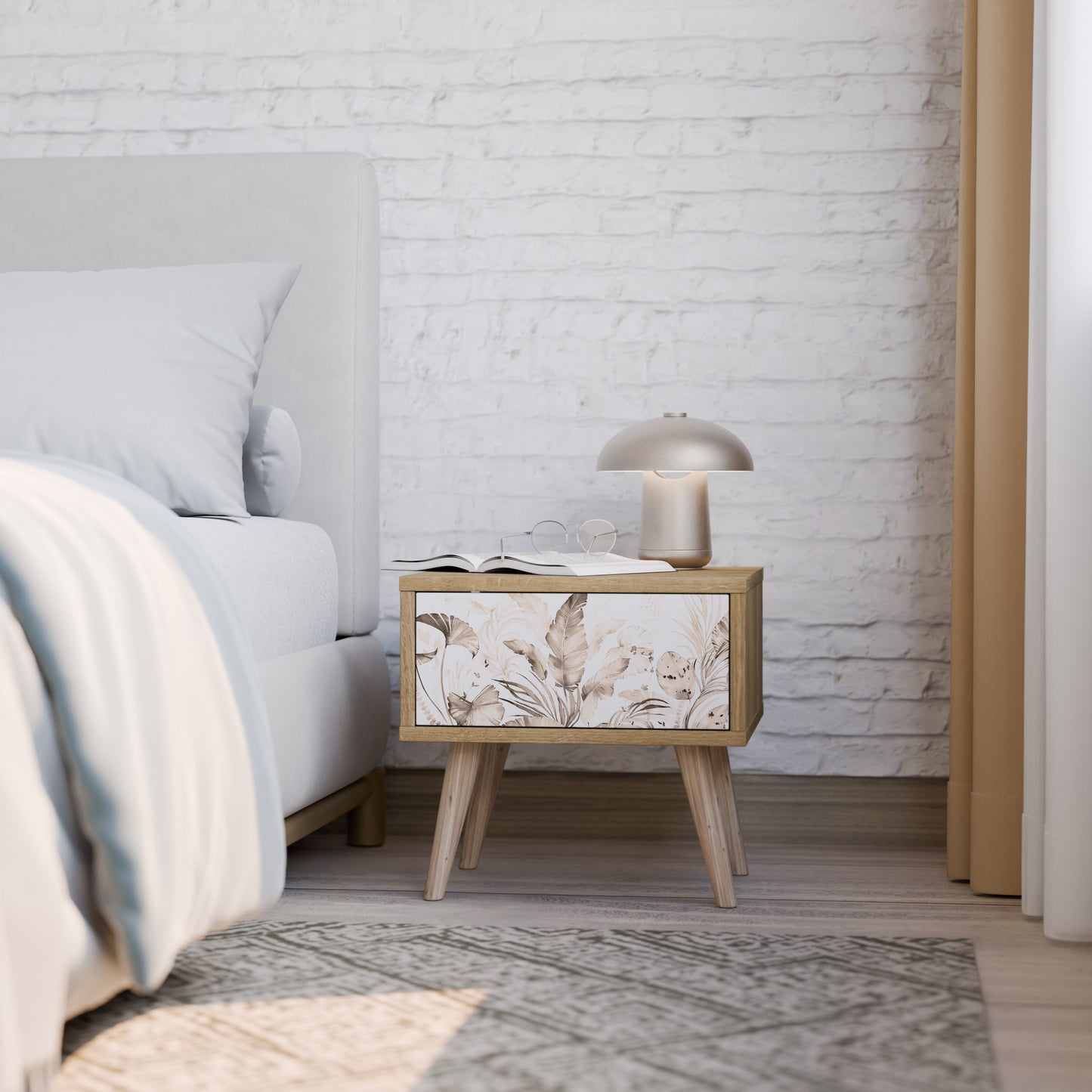 WILD TENDERNESS Nightstand in Oak Effect