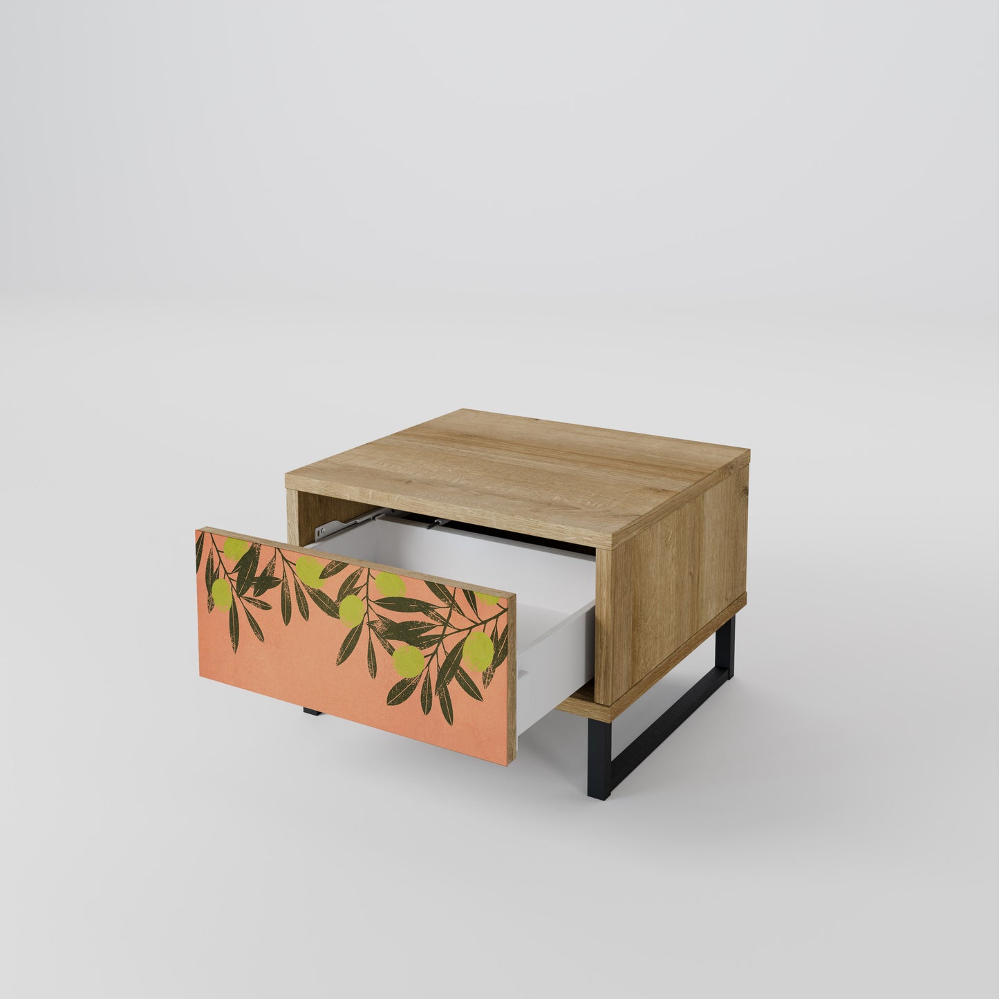 JUICY OLIVES Nightstand in Oak Effect