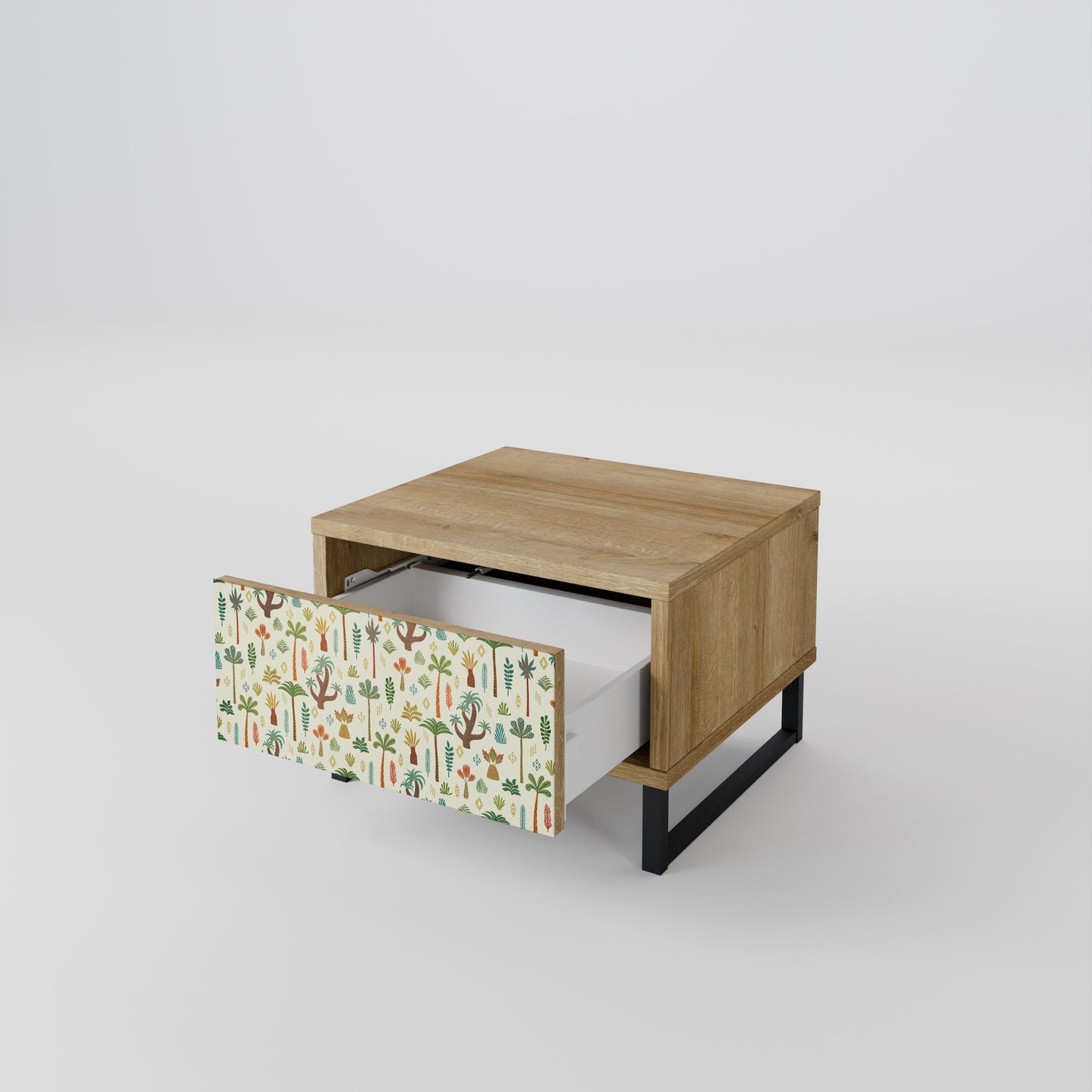 PALM SPRING Nightstand in Oak Effect