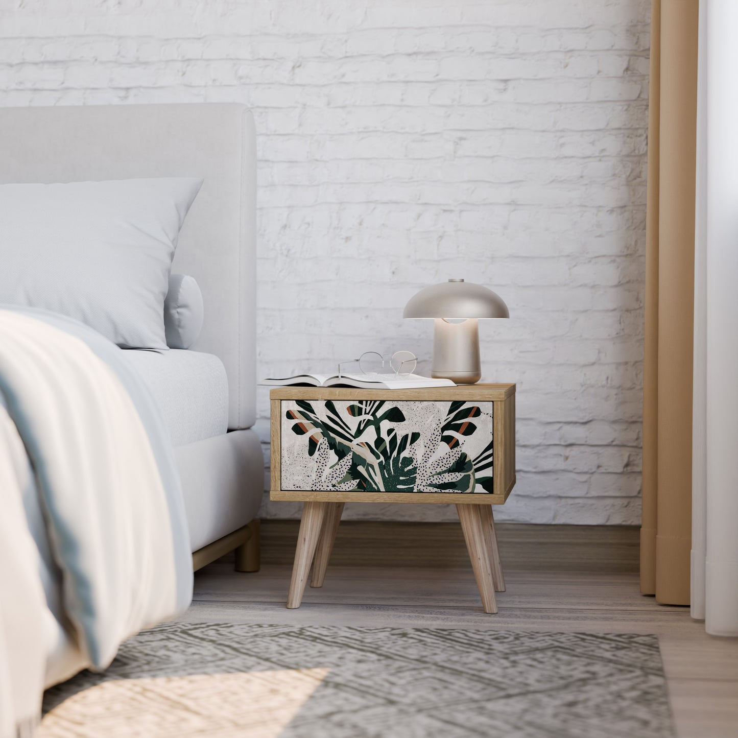 VERDURE FORMATION Nattduksbord i Oak Effect