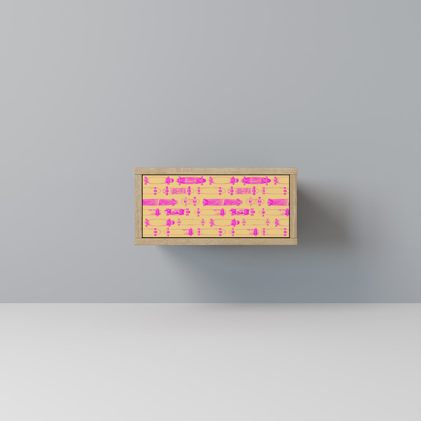 SKATEBOARD ARTISTRY Nightstand in Oak Effect