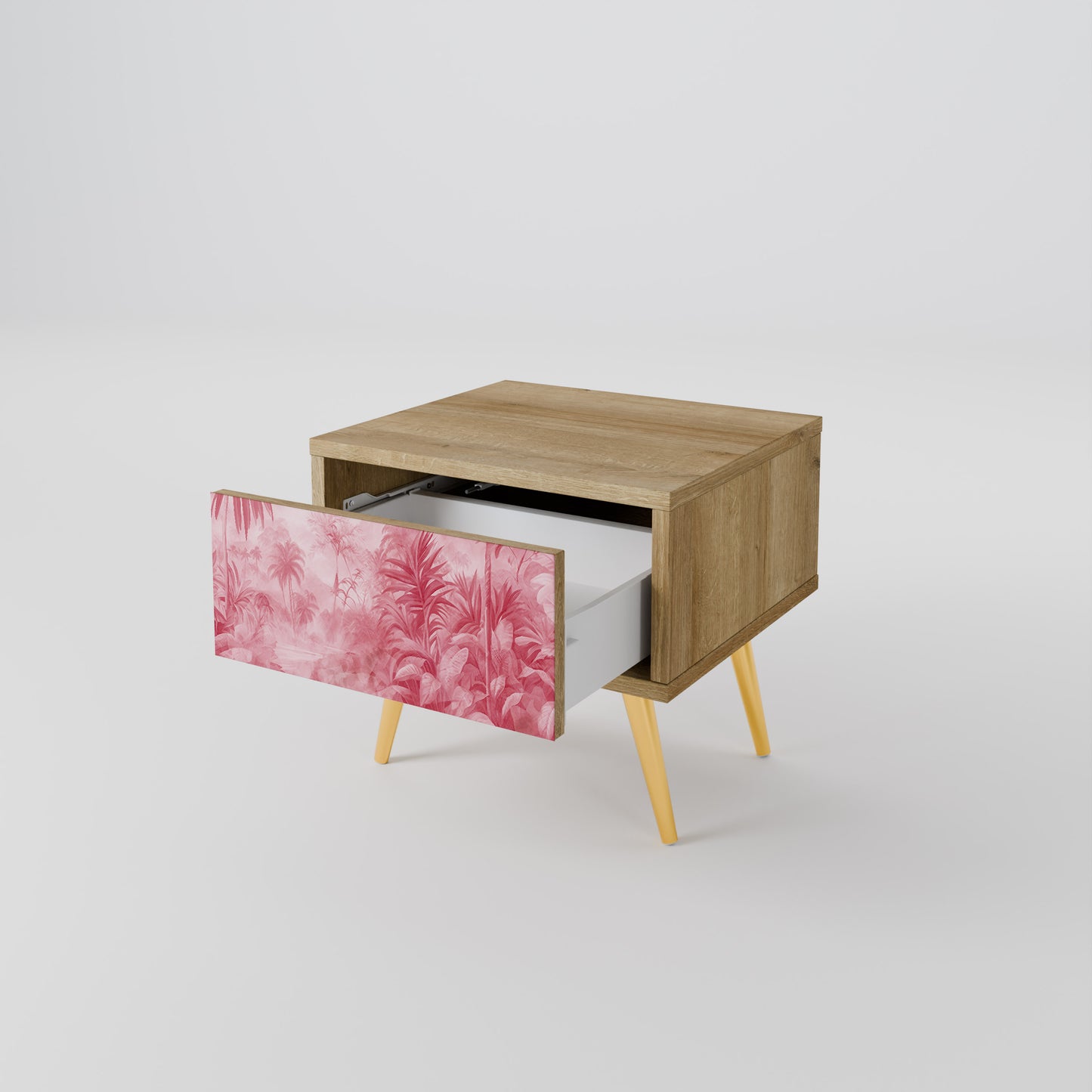 SWEET TROPICS Nightstand in Oak Effect