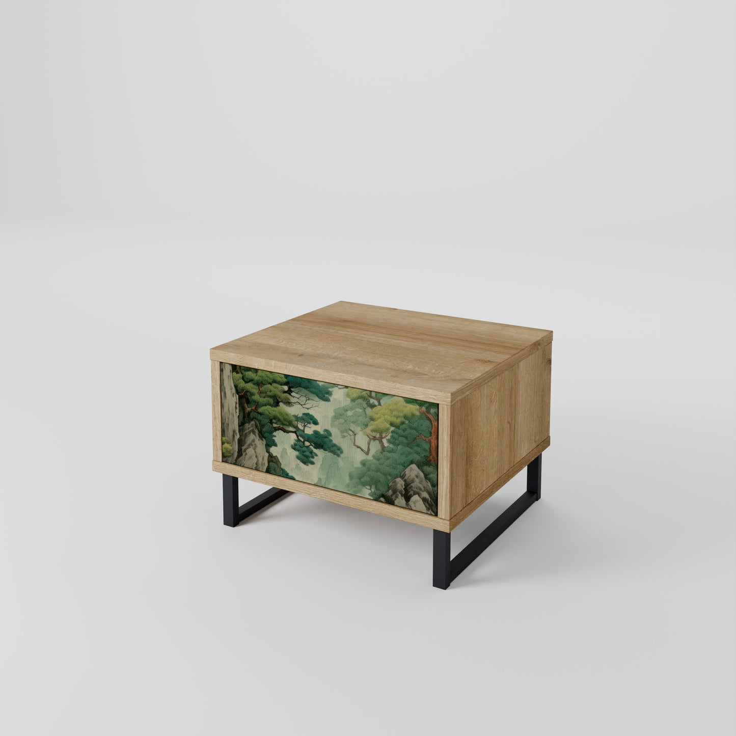 VERDURE ABYSS Nattduksbord i ekeffekt