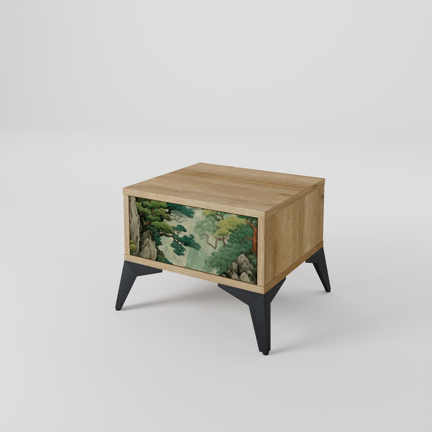 VERDURE ABYSS Nattduksbord i ekeffekt