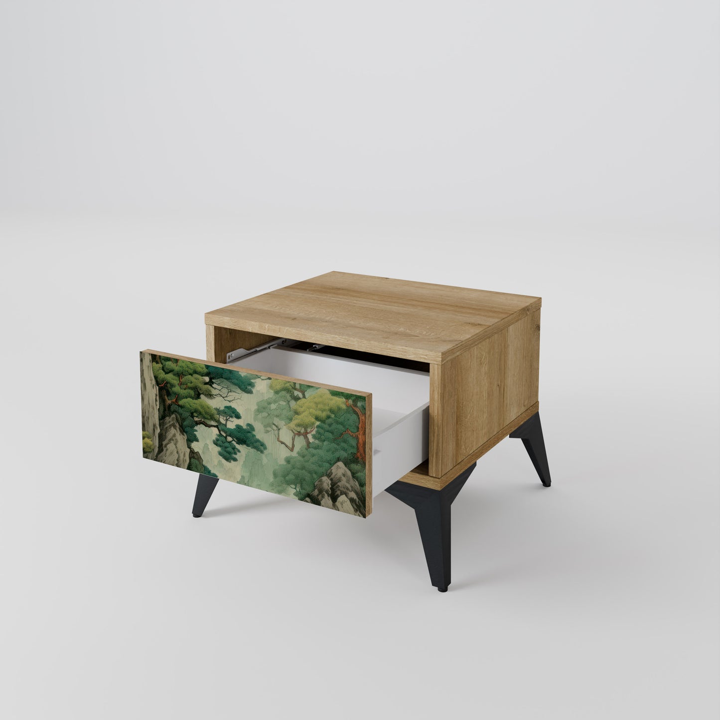 VERDURE ABYSS Nattduksbord i ekeffekt