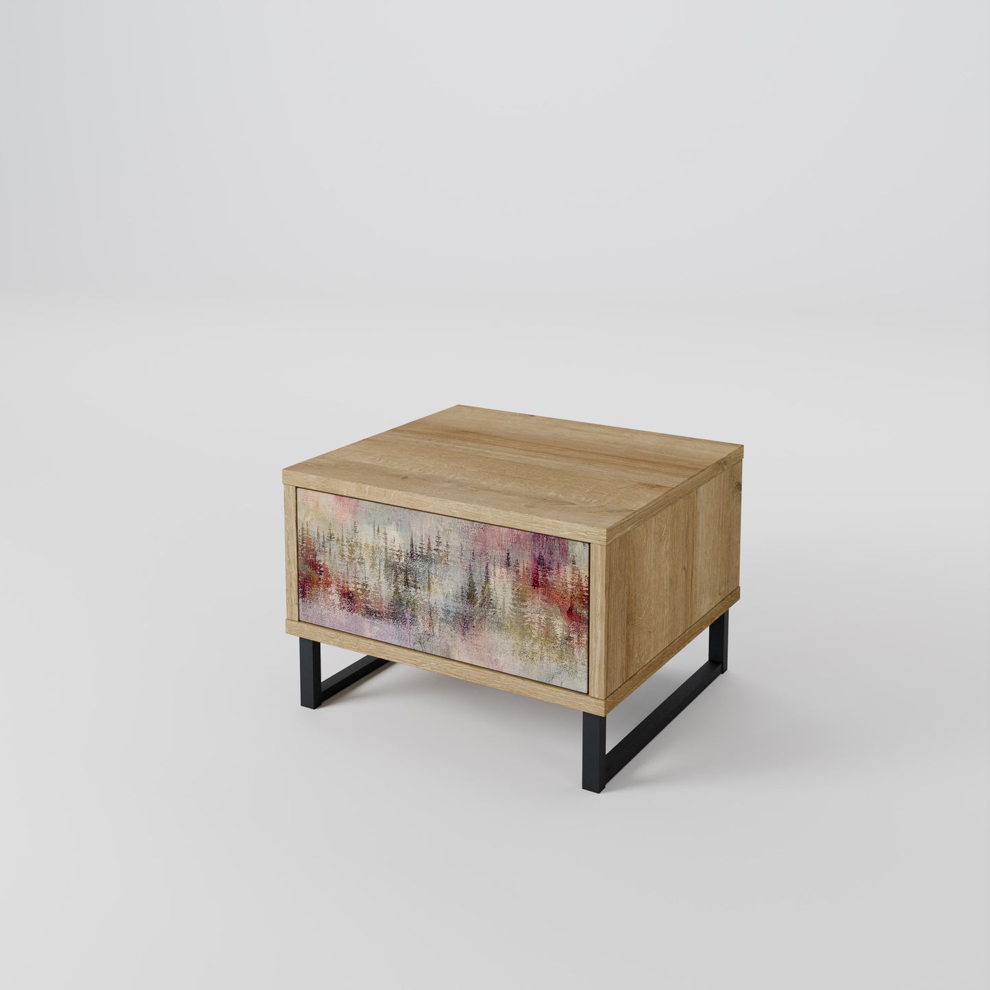 VEILED SUMMIT Nightstand in Oak Effect