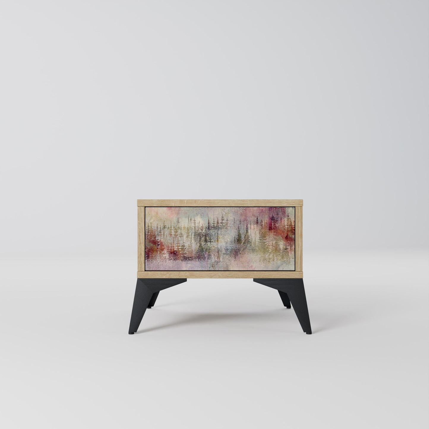 VEILED SUMMIT Nightstand in Oak Effect