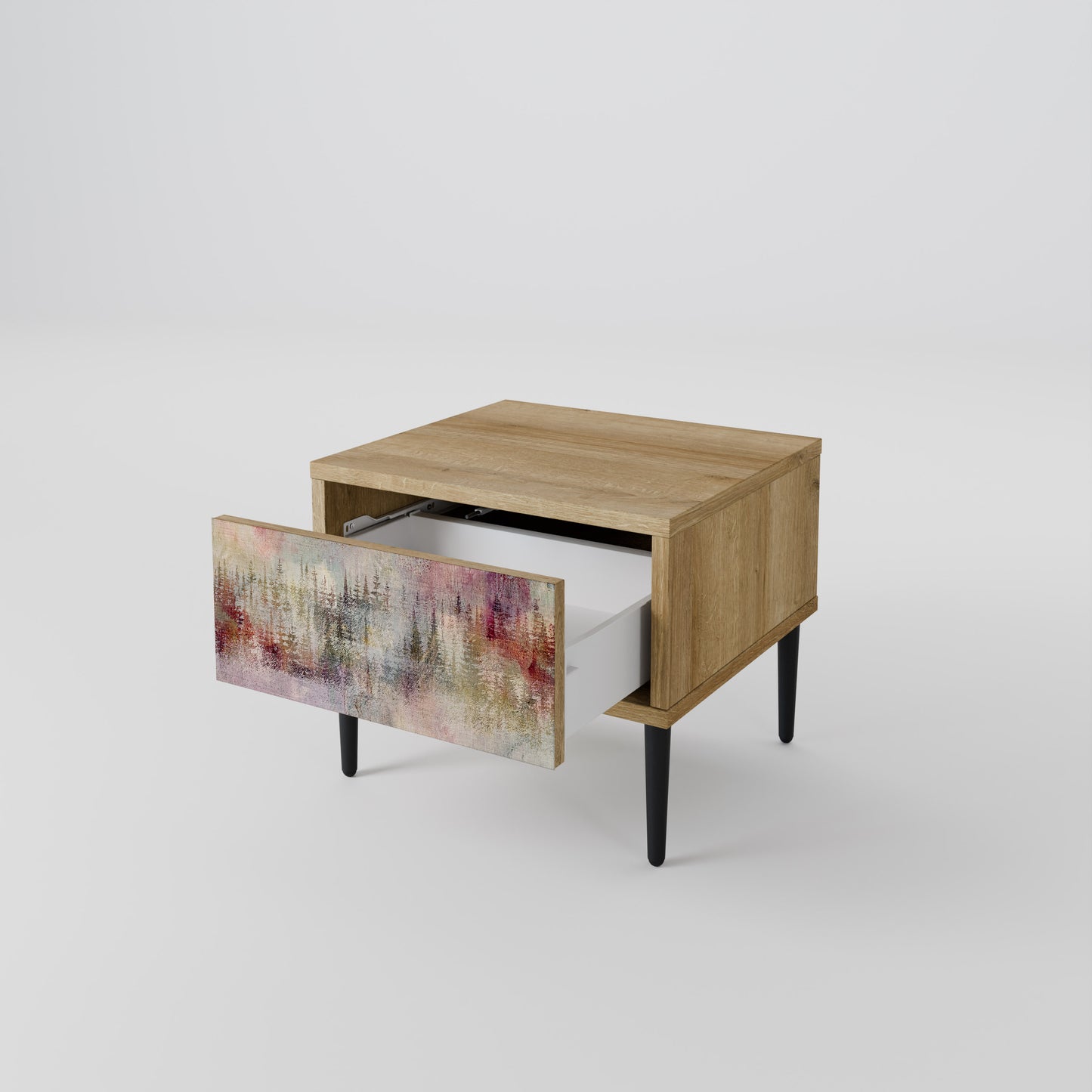 VEILED SUMMIT Nightstand in Oak Effect
