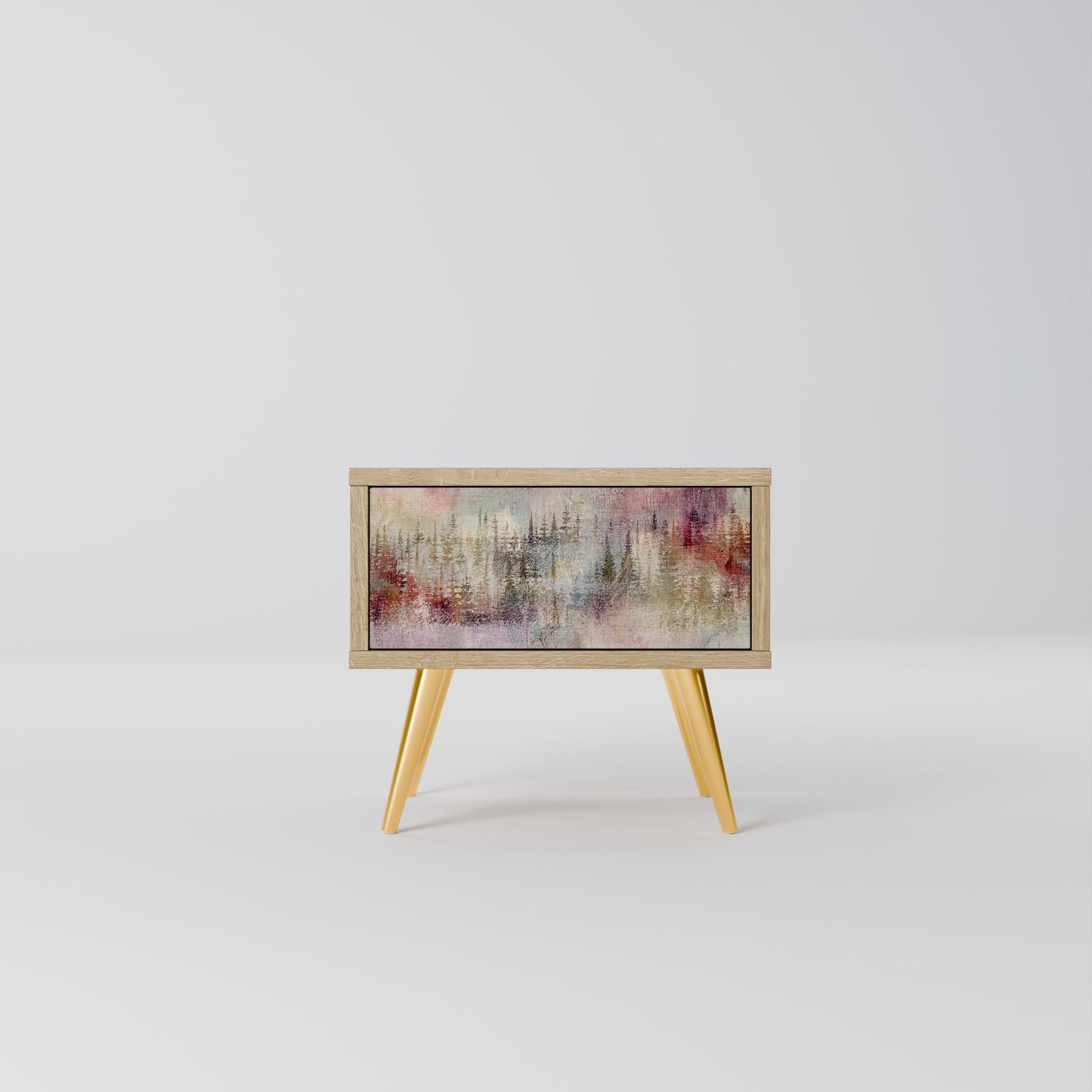 VEILED SUMMIT Nightstand in Oak Effect