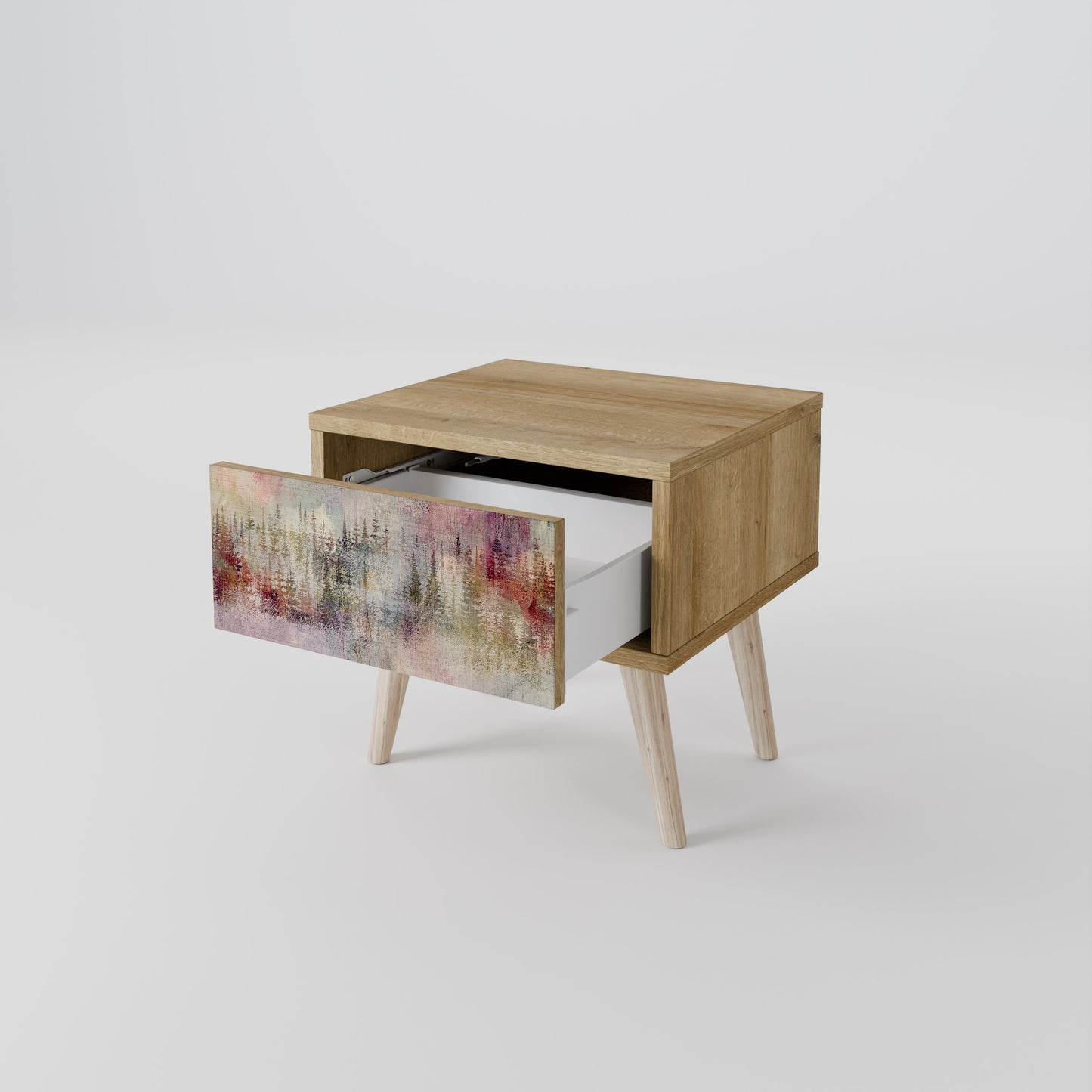VEILED SUMMIT Nightstand in Oak Effect