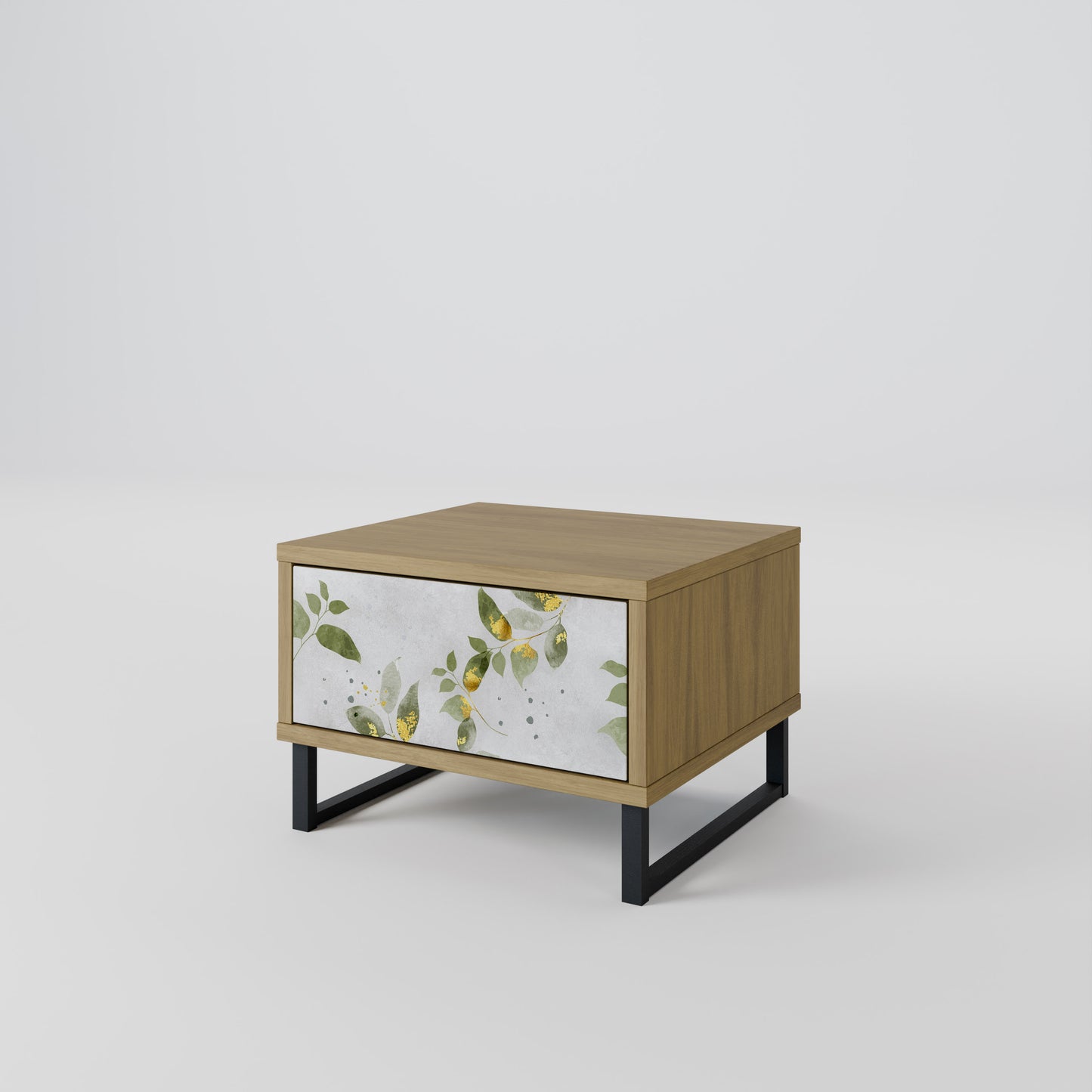 ELEGANT BOTANICS Nightstand in Oak Effect