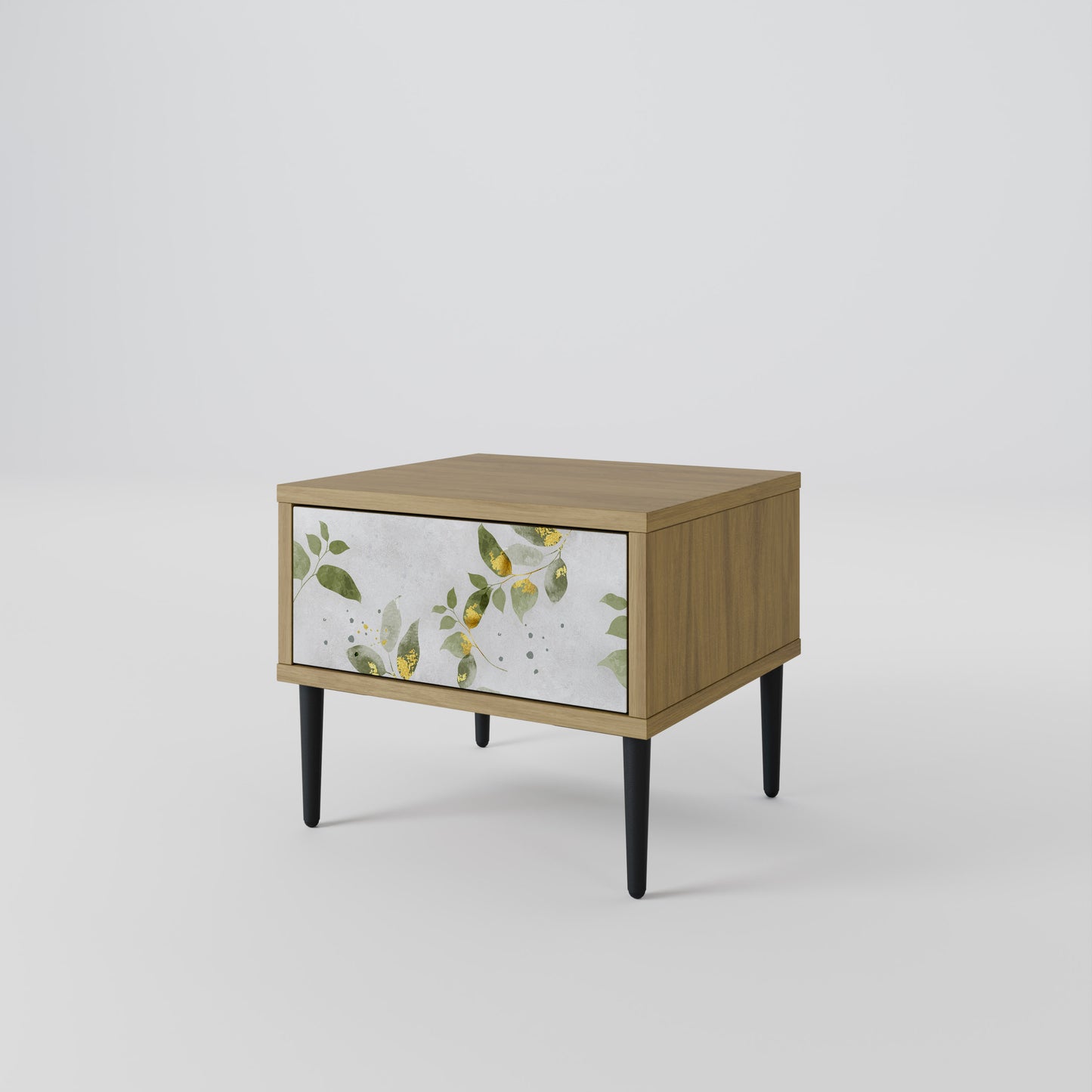 ELEGANT BOTANICS Nightstand in Oak Effect