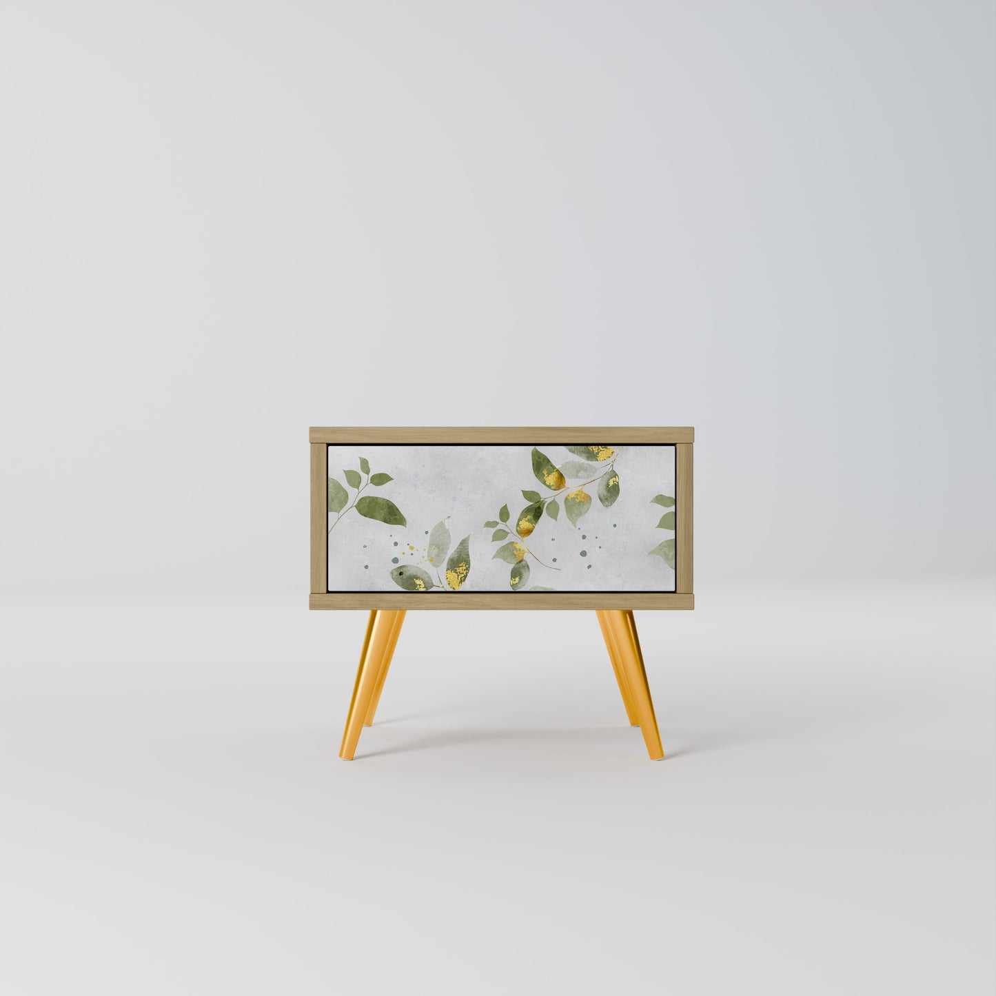 ELEGANT BOTANICS Nightstand in Oak Effect