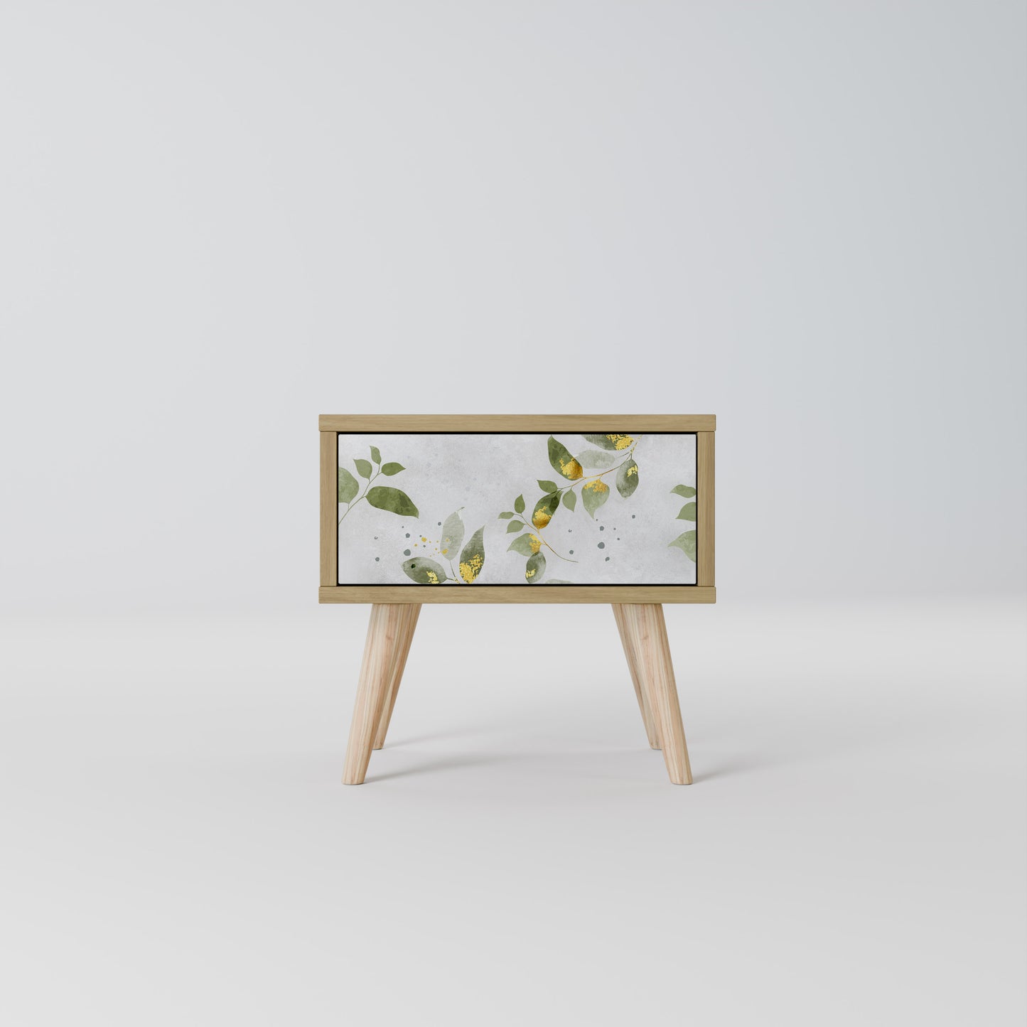 ELEGANT BOTANICS Nightstand in Oak Effect