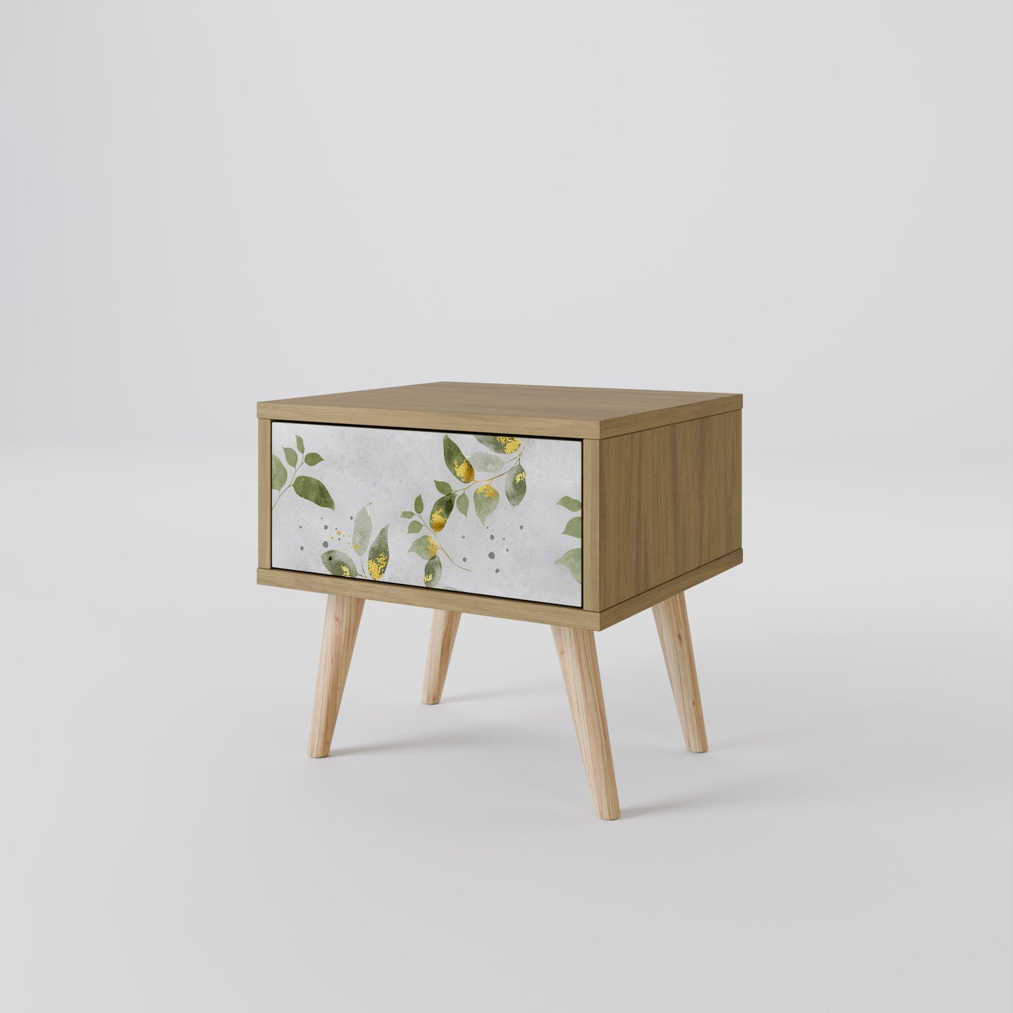 ELEGANT BOTANICS Nightstand in Oak Effect