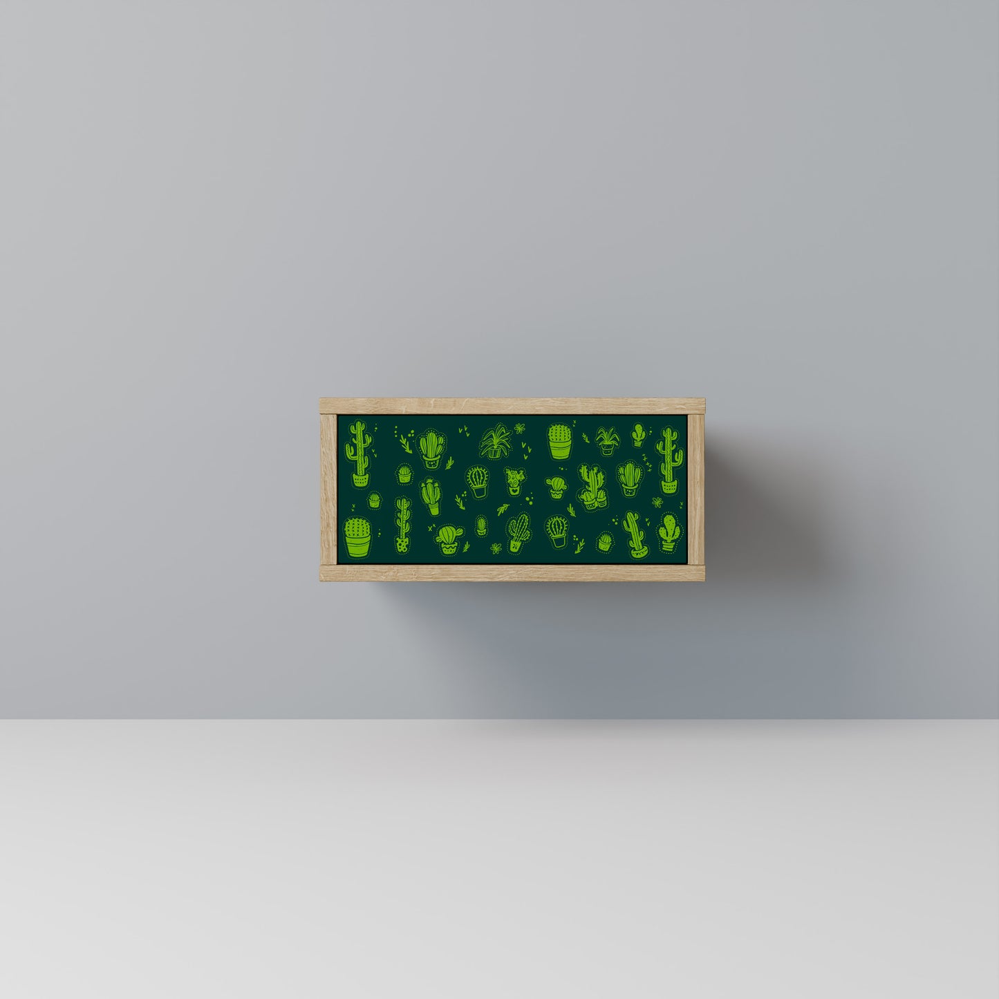 DESERT GREEN Nightstand in Oak Effect