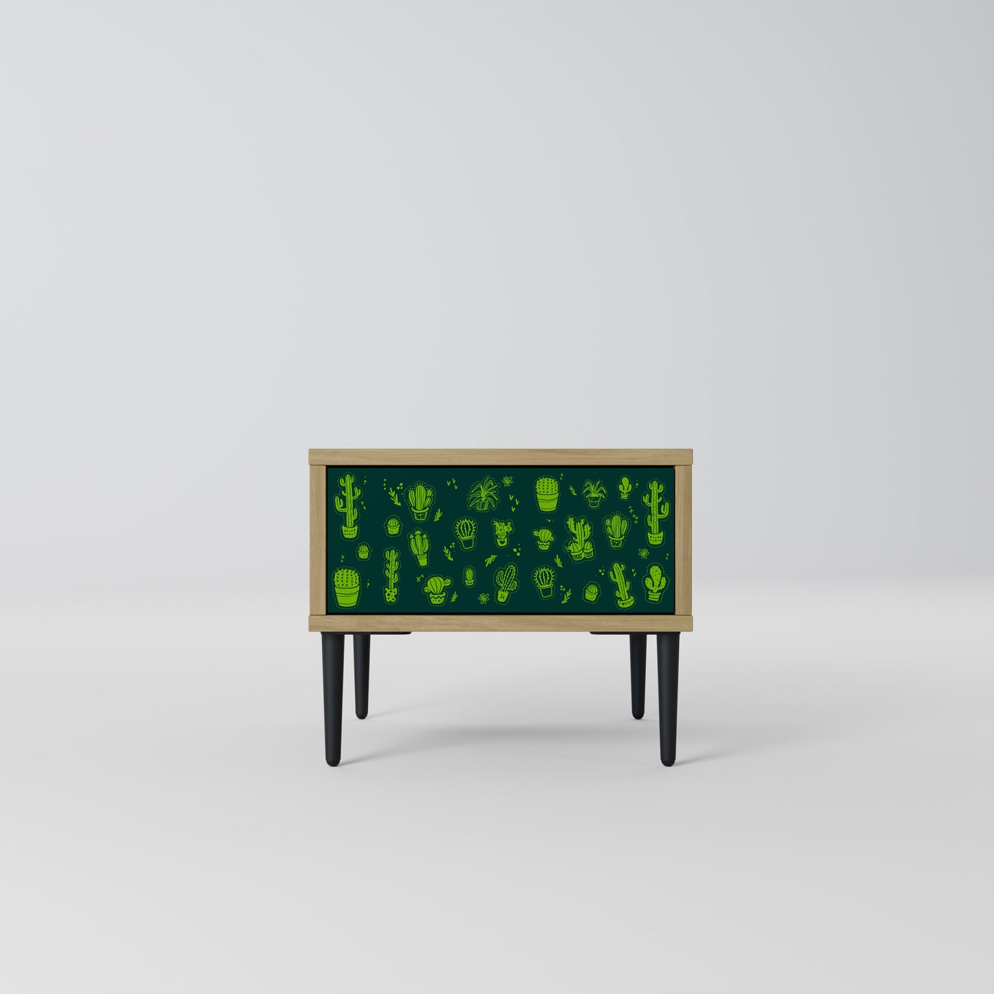 DESERT GREEN Nightstand in Oak Effect