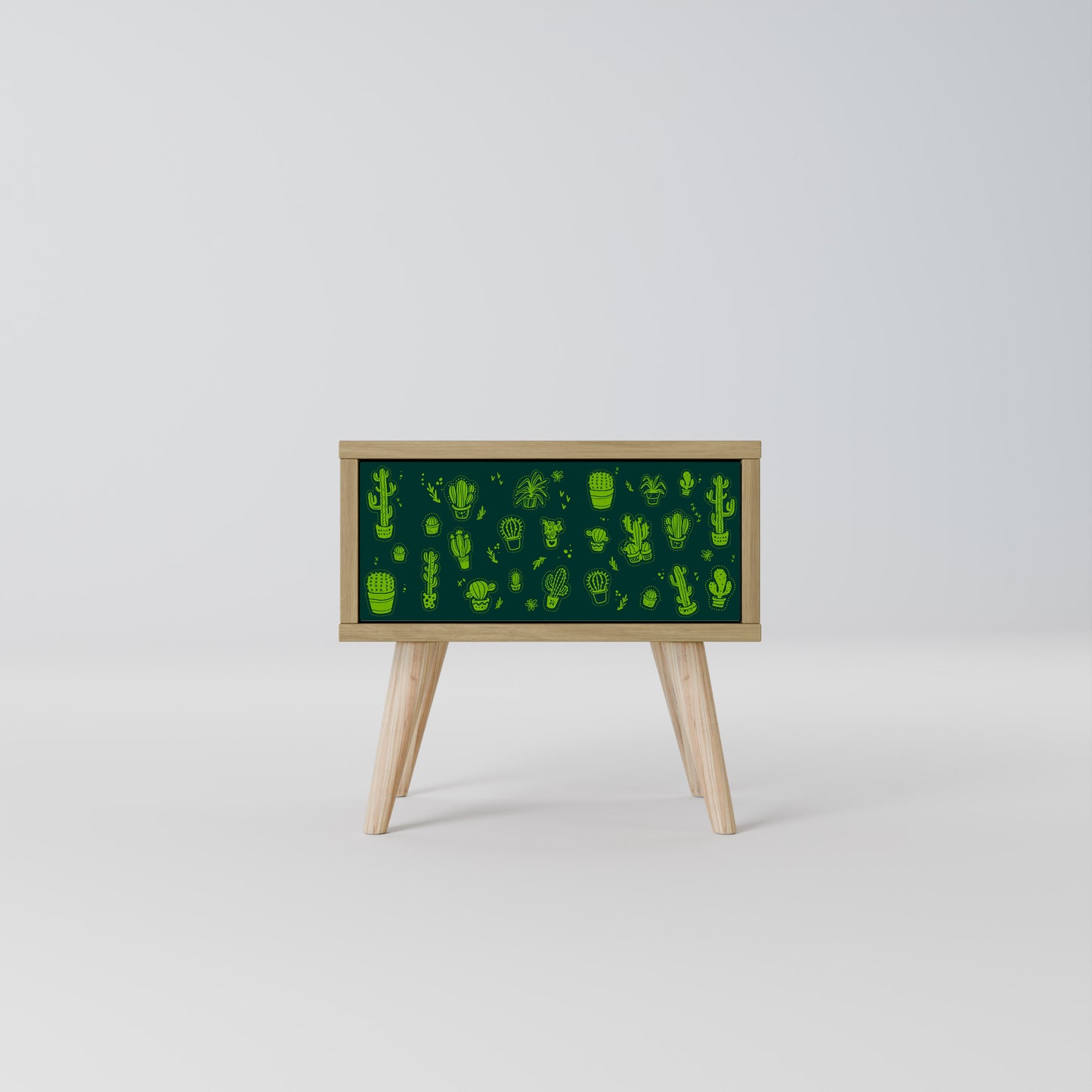 DESERT GREEN Nightstand in Oak Effect