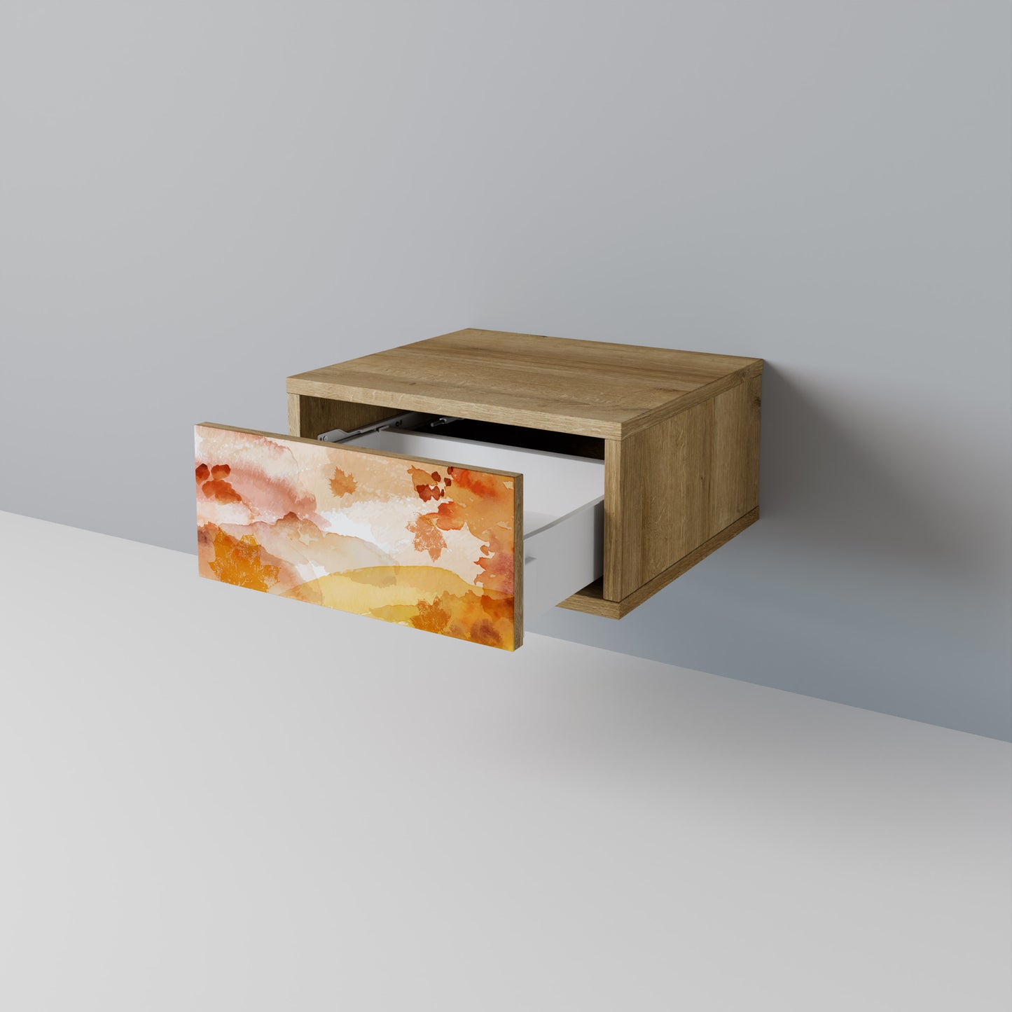 SPÅR AV HÖST Nattduksbord i Oak Effect