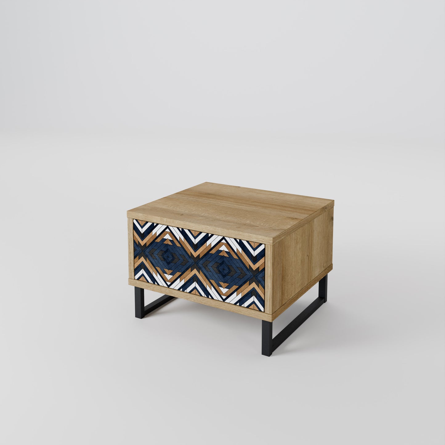 ARTFUL GEOMETRY Nattduksbord i ekeffekt