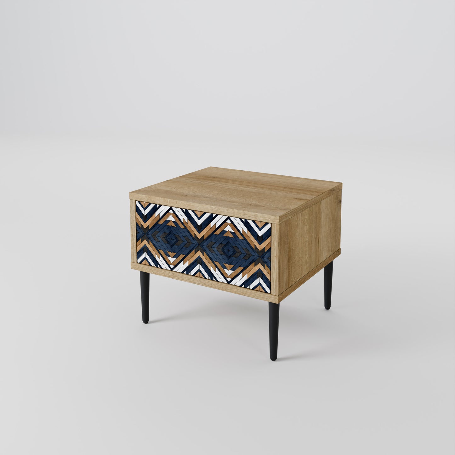 ARTFUL GEOMETRY Nattduksbord i ekeffekt