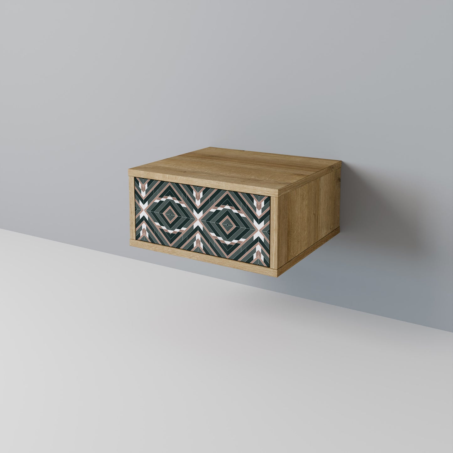 DIMENSION DELIGHTS Nightstand in Oak Effect