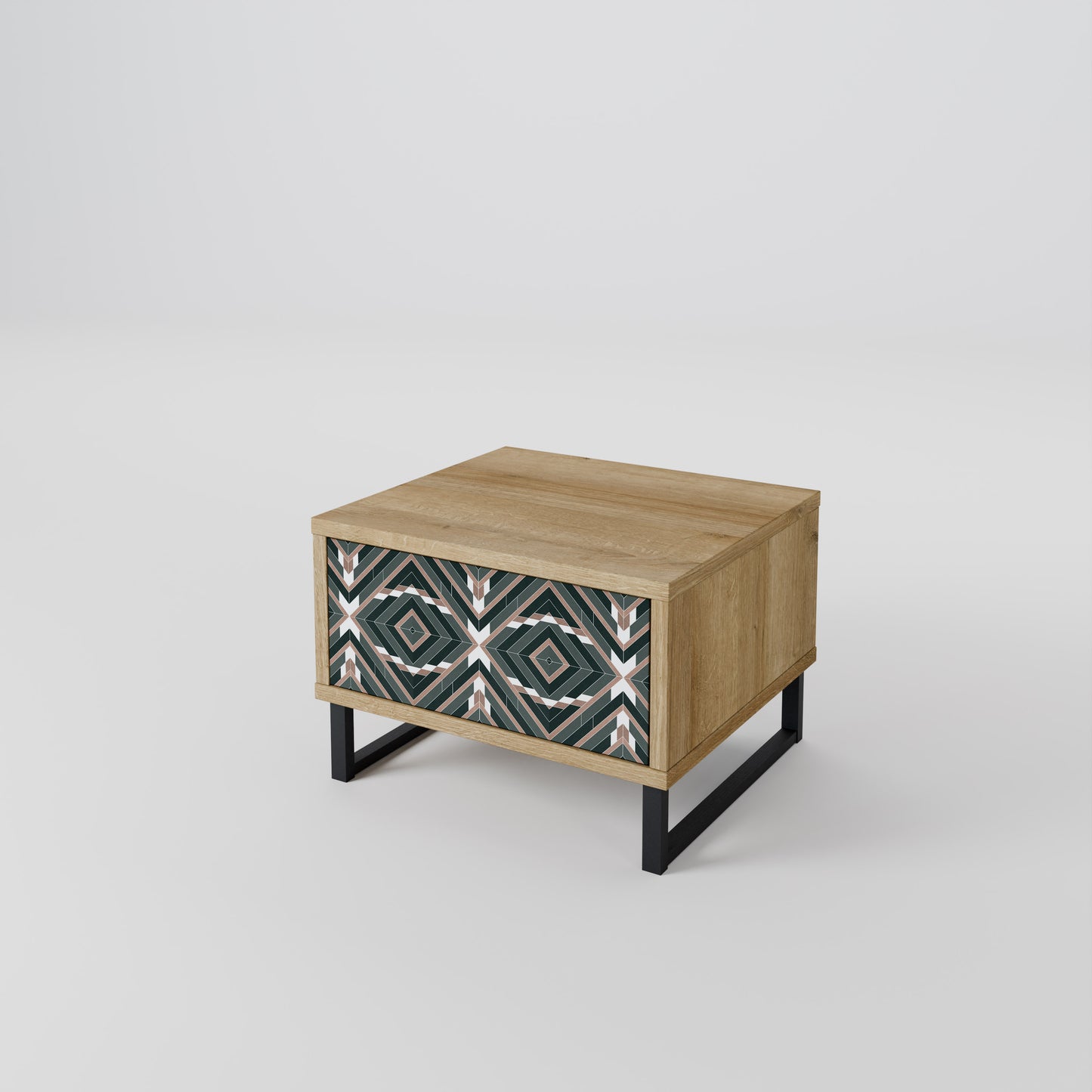 DIMENSION DELIGHTS Nightstand in Oak Effect