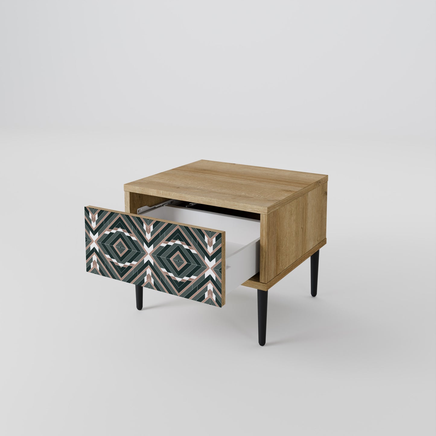 DIMENSION DELIGHTS Nightstand in Oak Effect