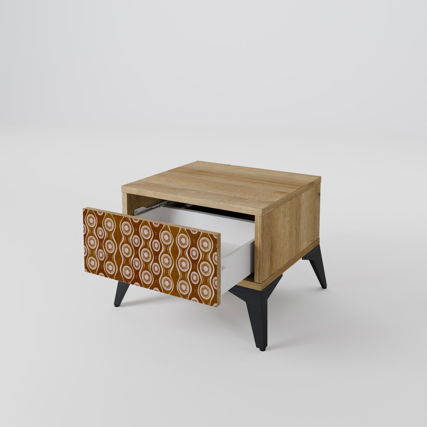 BROWN EYES Nightstand in Oak Effect