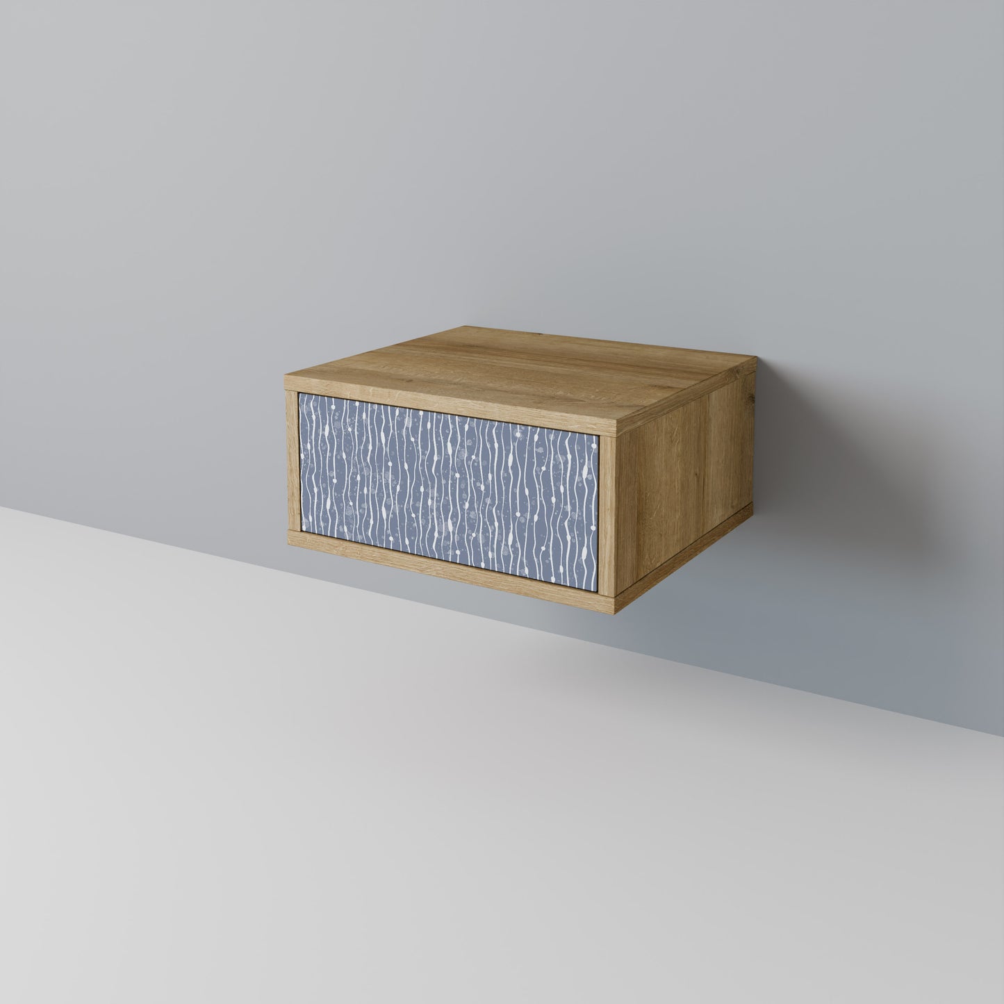 GRAPHITE RAIN Nattduksbord i ekeffekt