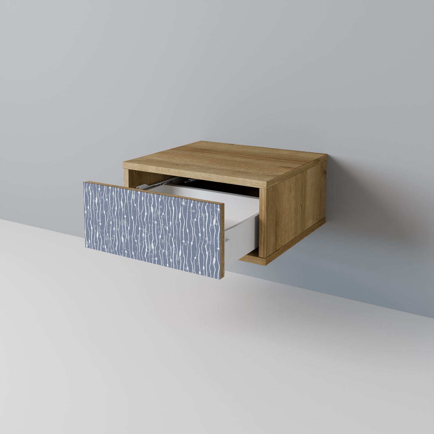 GRAPHITE RAIN Nattduksbord i ekeffekt