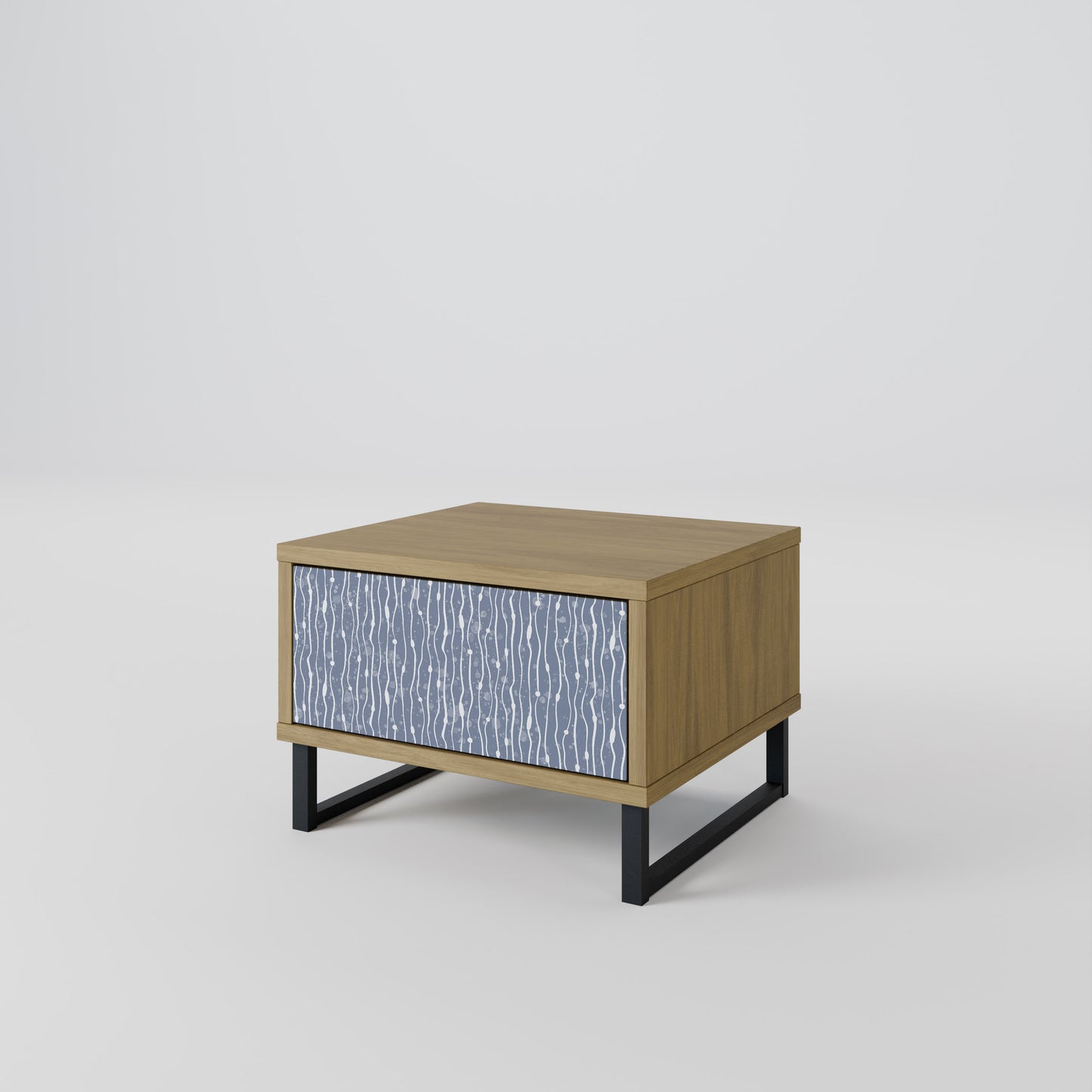 GRAPHITE RAIN Nattduksbord i ekeffekt